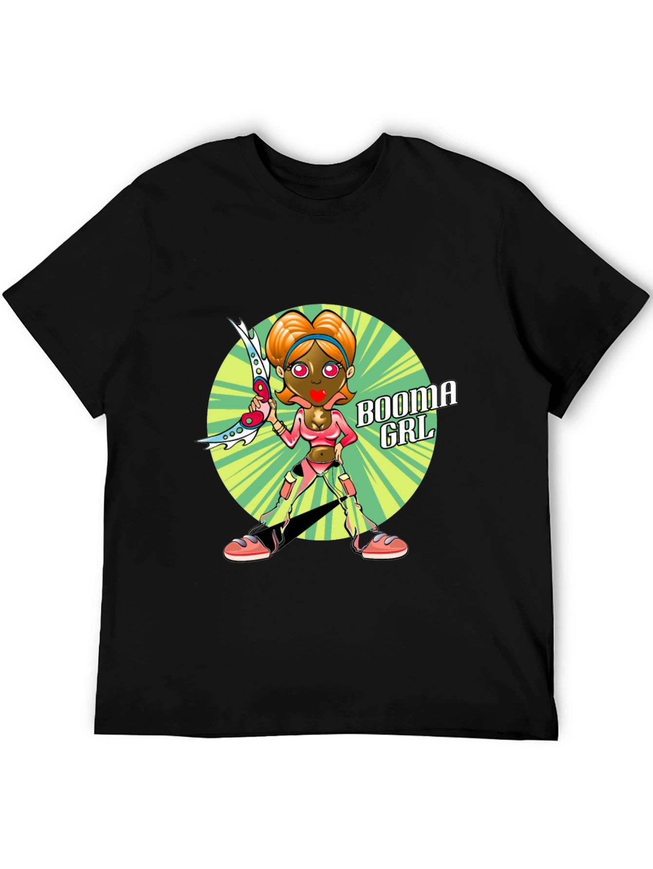 Booma Girl Graphic Tee - Unique Cartoon Design