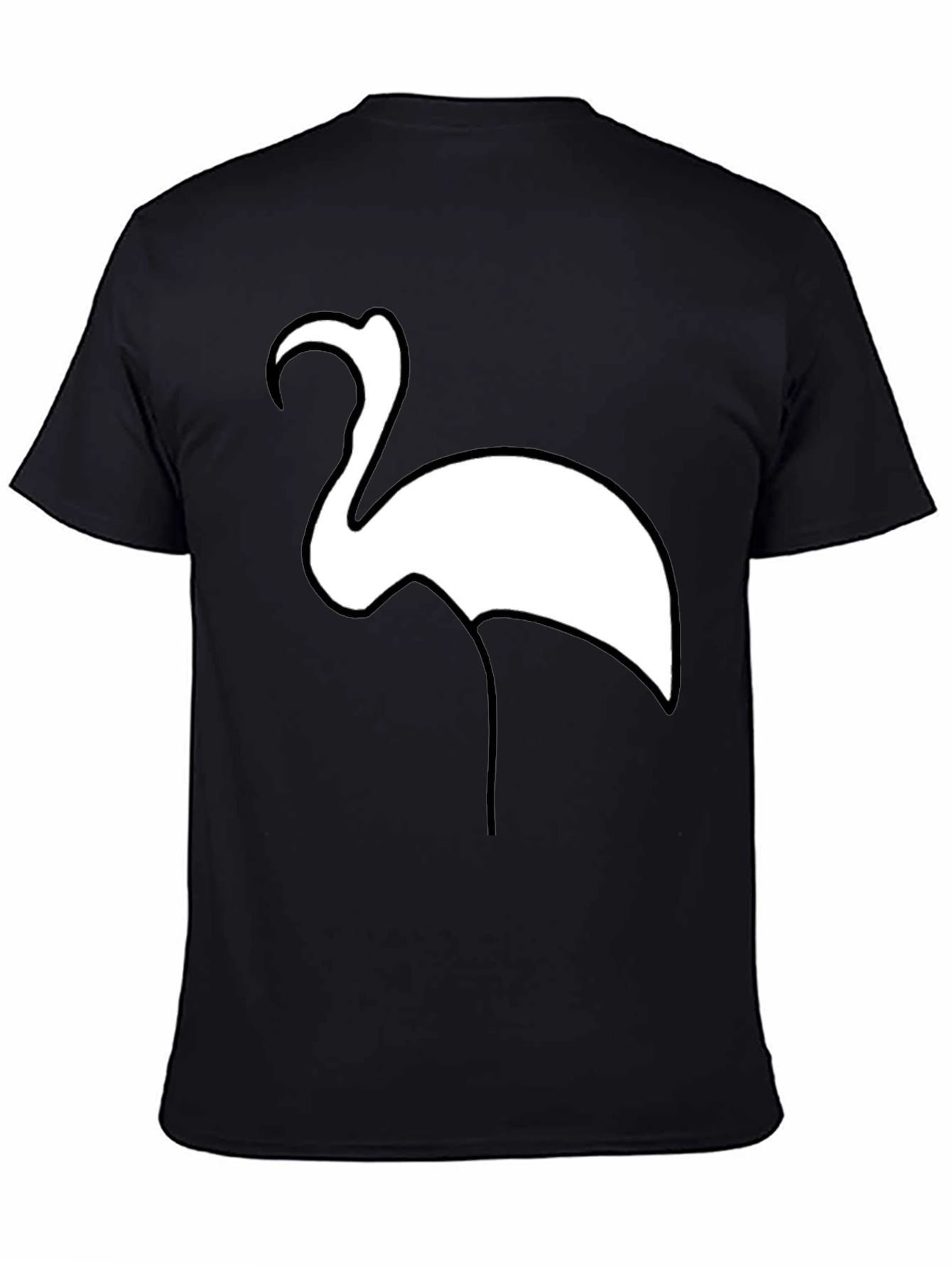Flamingo Graphic Tee - Casual Black T-Shirt