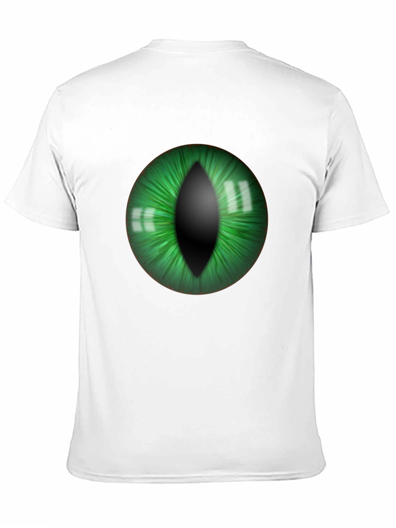 Mens Black T-Shirt with Green Eye Graphic