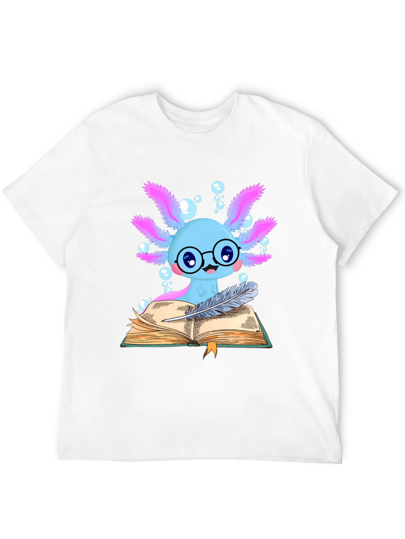 Axolotl Reader Graphic T-Shirt