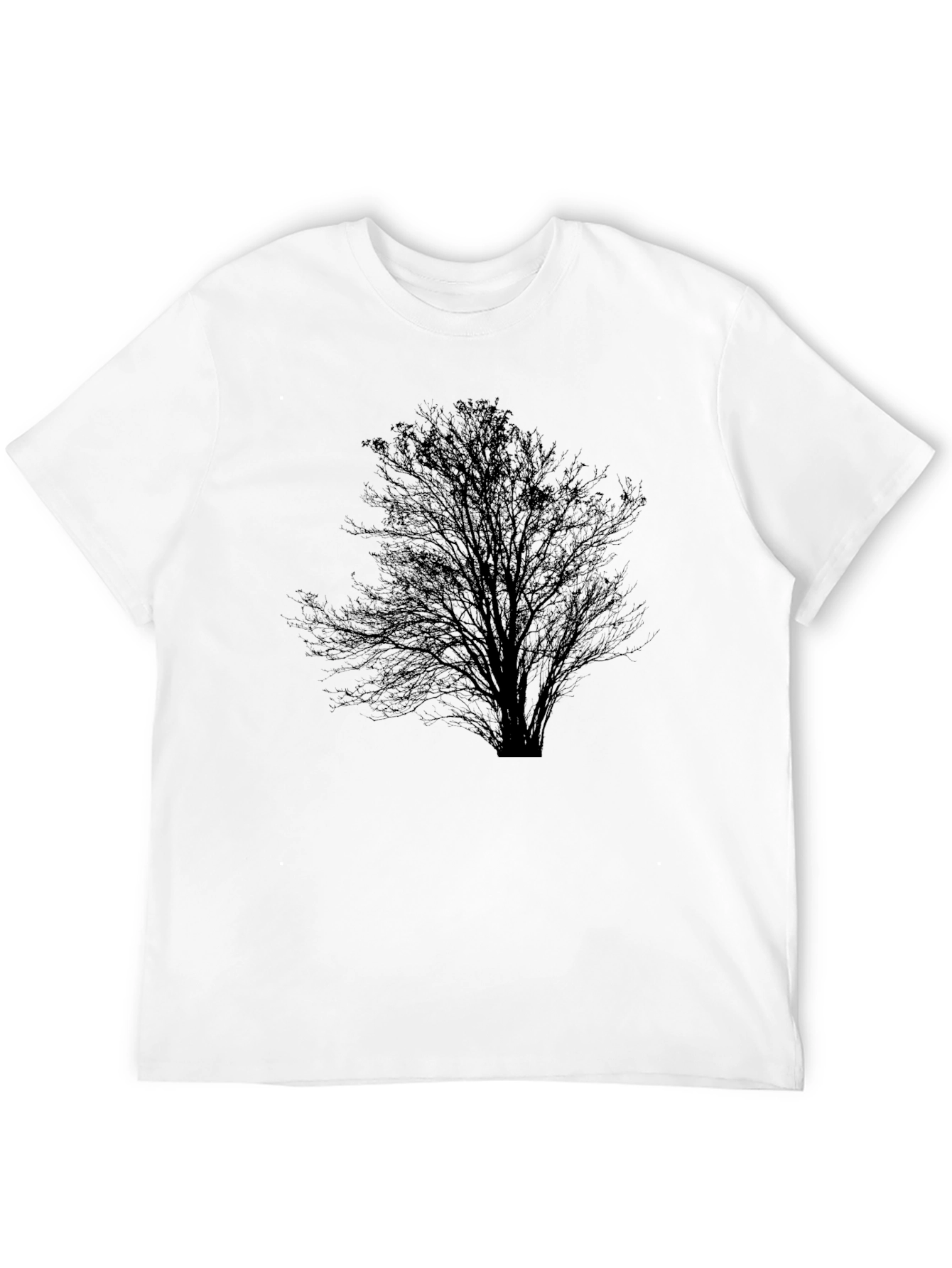 Mens Black Tree Silhouette Graphic Tee