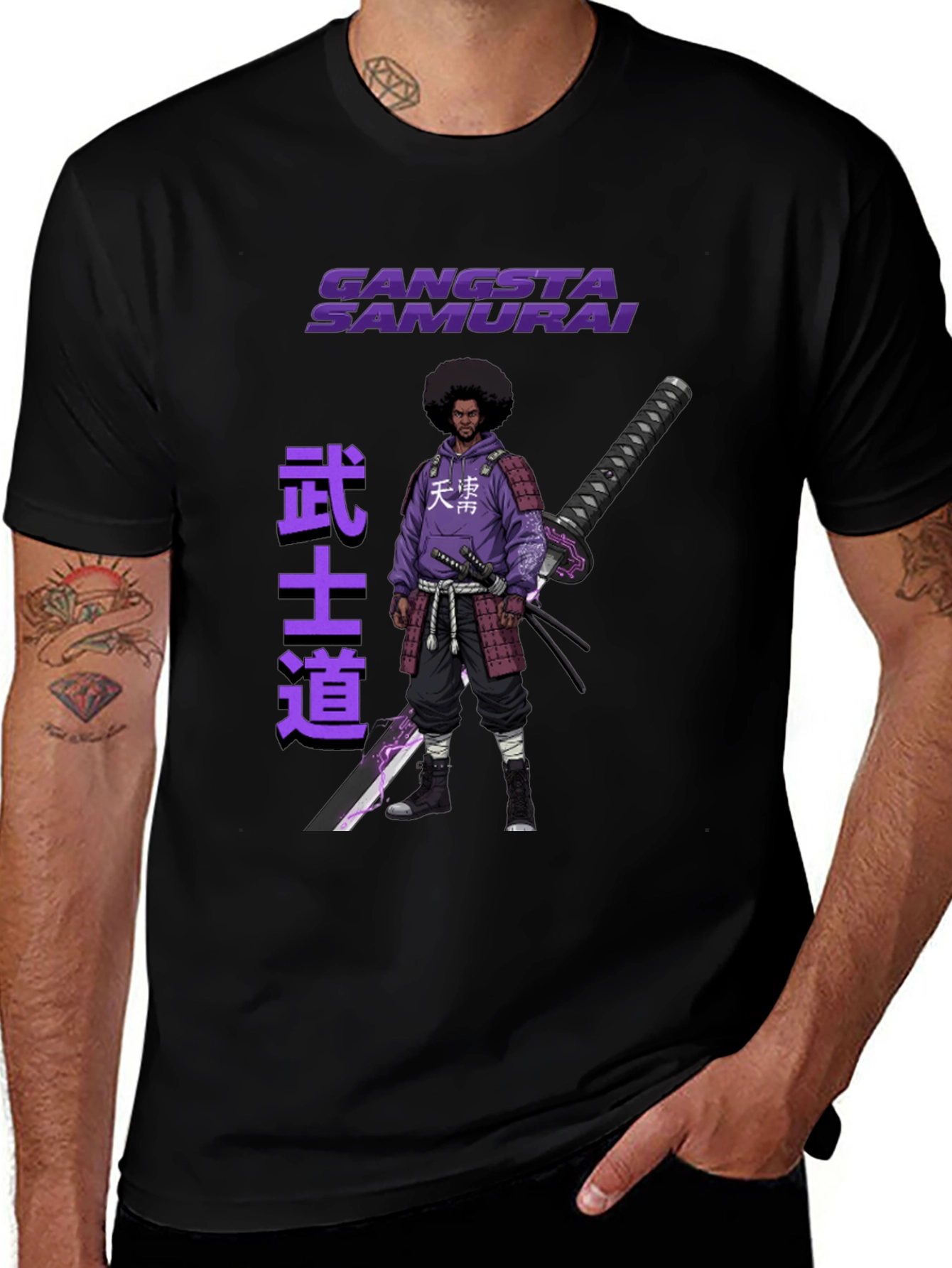 Gangsta Samurai T-Shirt - Urban Style