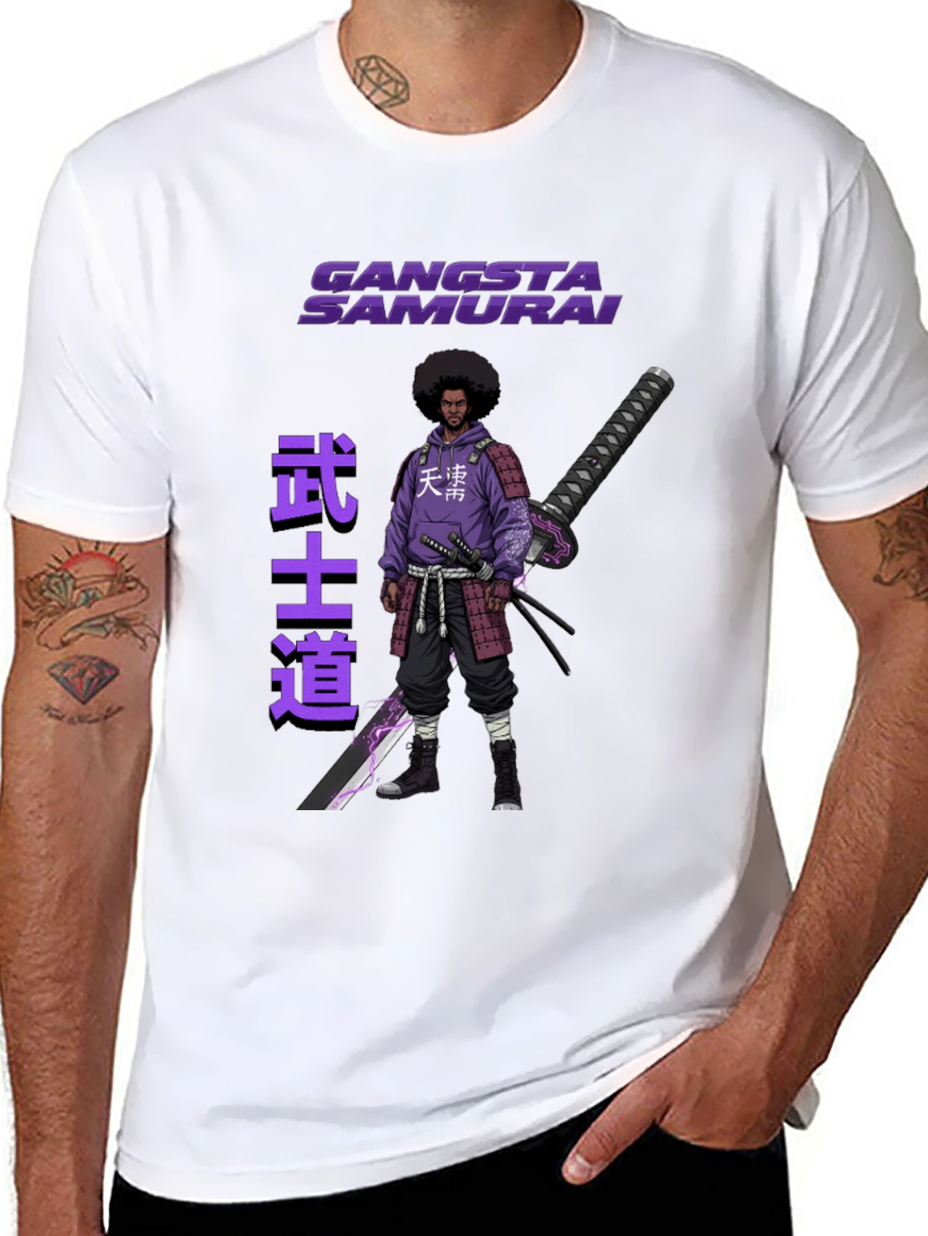 Gangsta Samurai T-Shirt - Urban Style