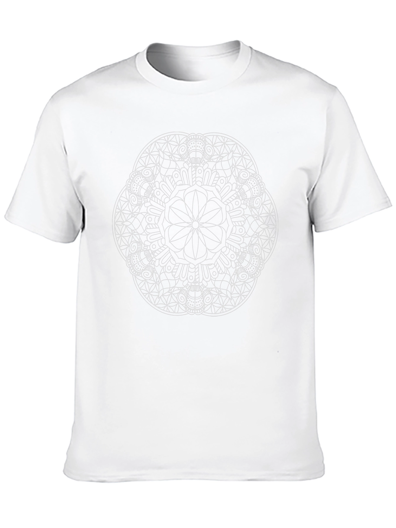 Geometric Mandala T-Shirt - Black