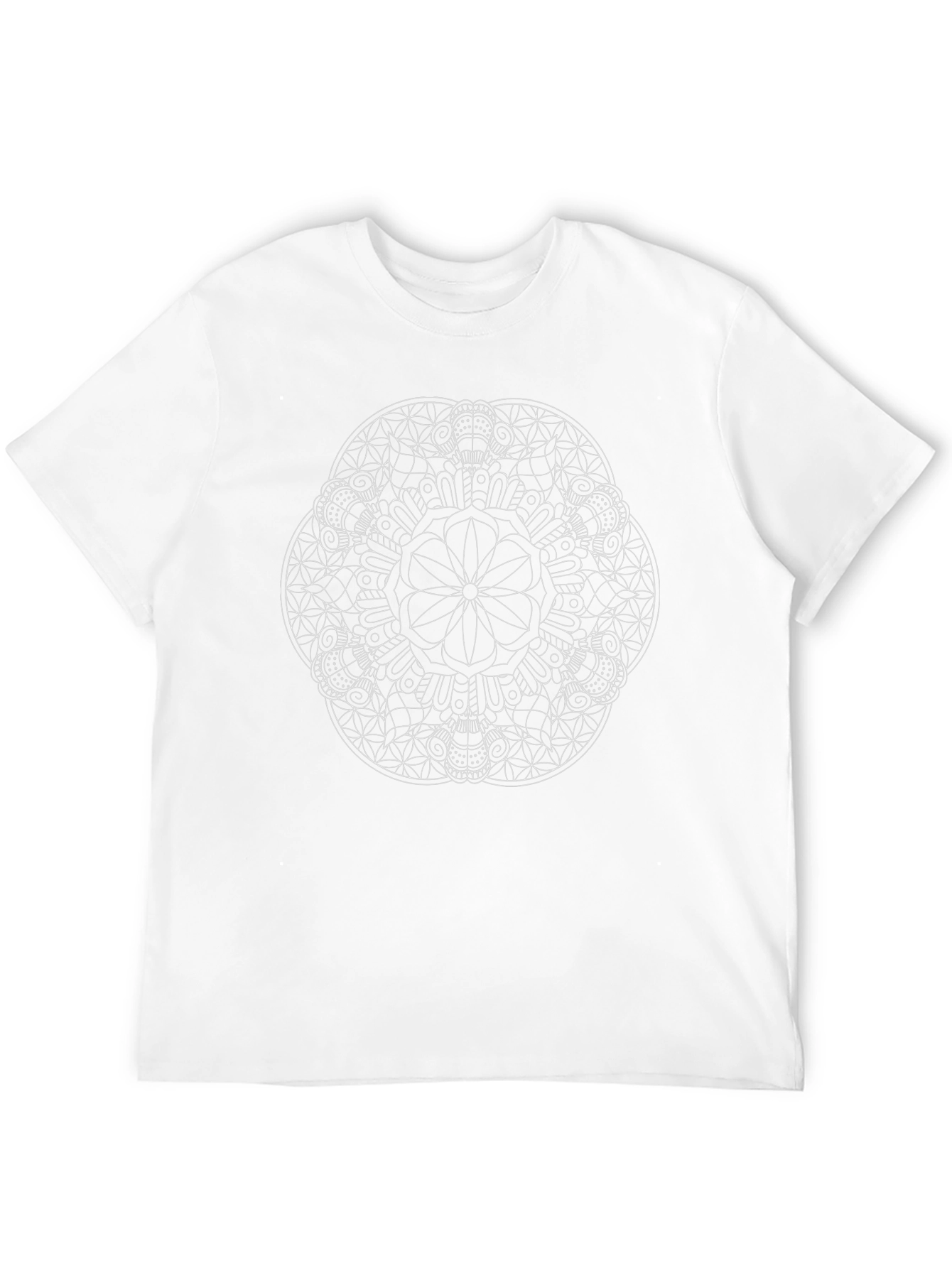 Geometric Mandala T-Shirt - Black