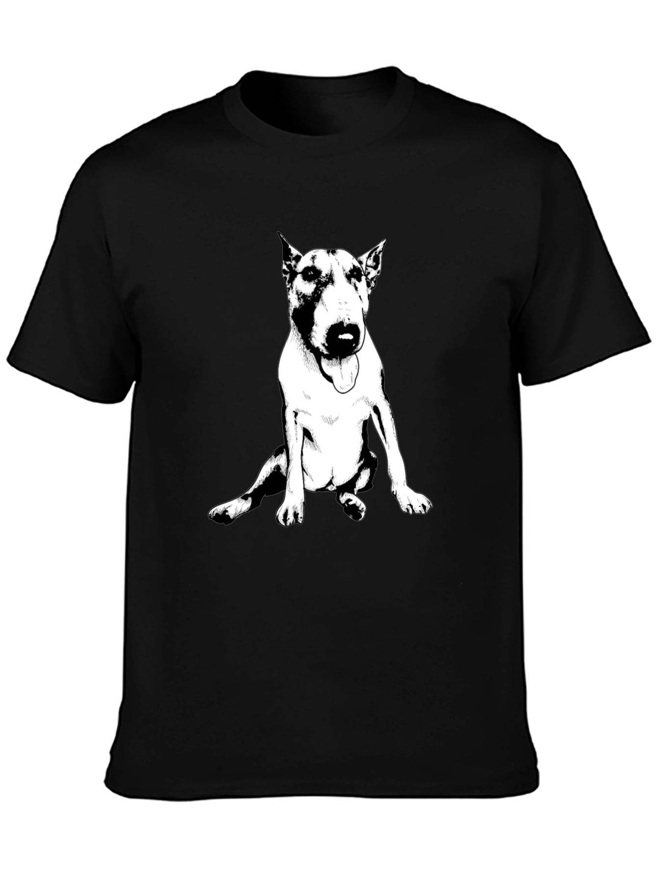 Cool Dog Graphic Tee - Black Cotton Shirt