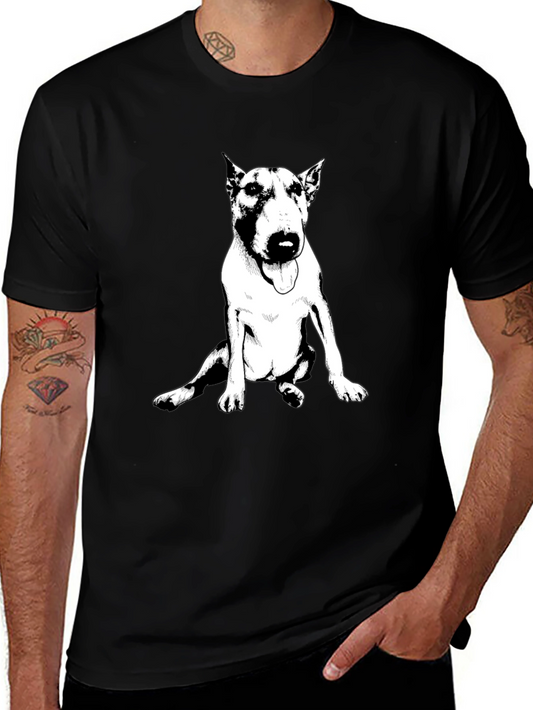 Cool Dog Graphic Tee - Black Cotton Shirt