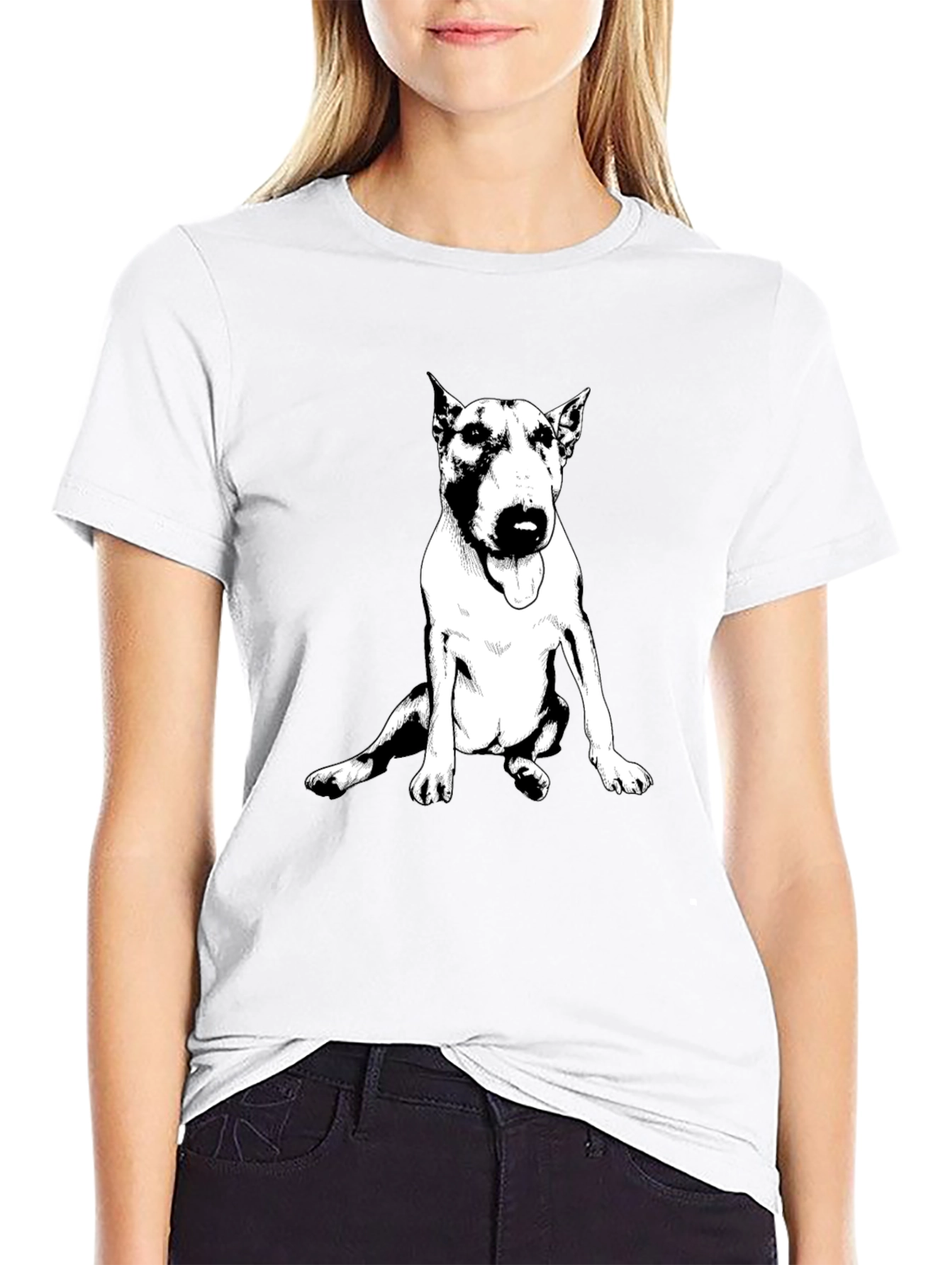 Cool Dog Graphic Tee - Black Cotton Shirt
