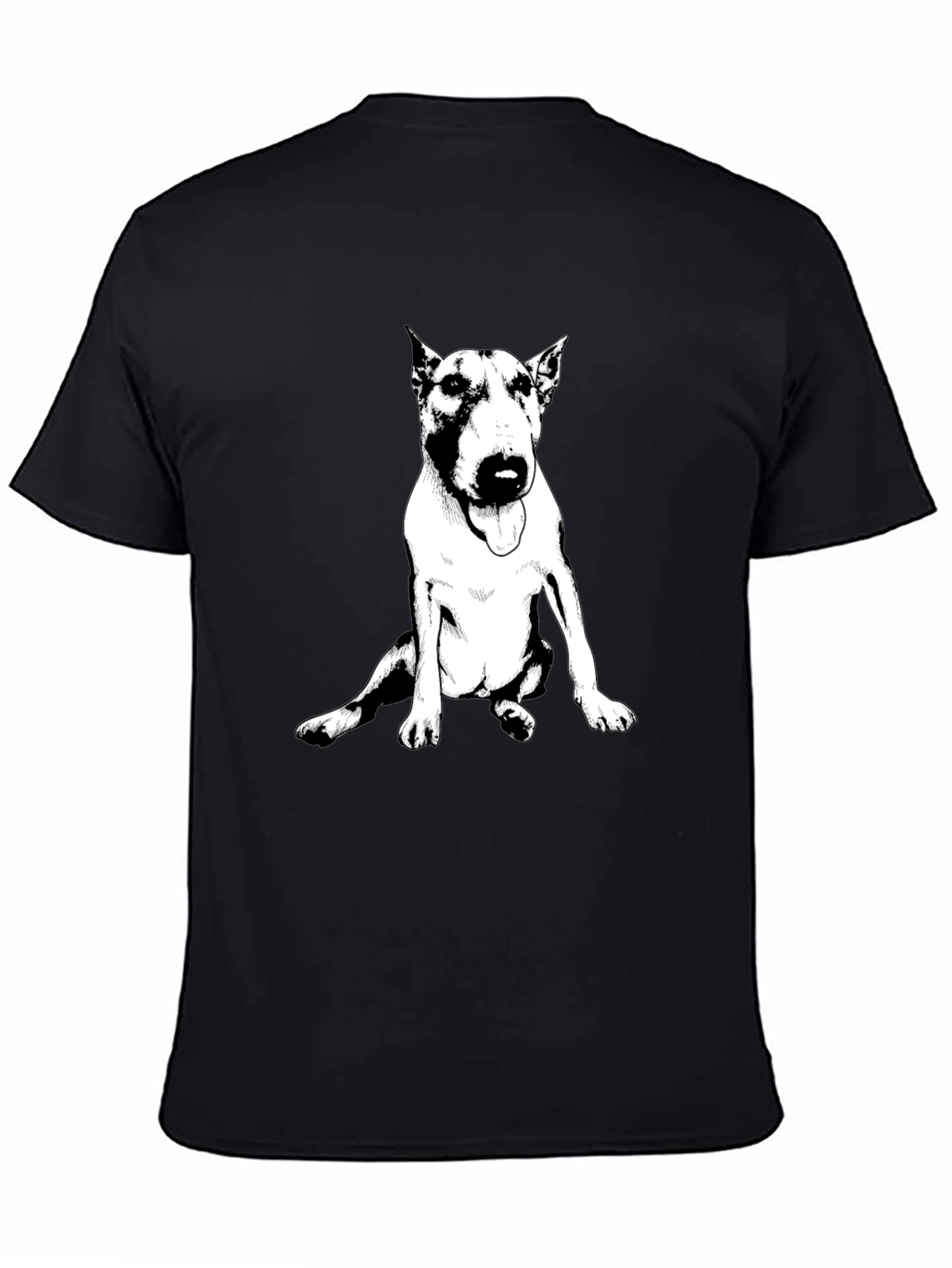 Cool Dog Graphic Tee - Black Cotton Shirt
