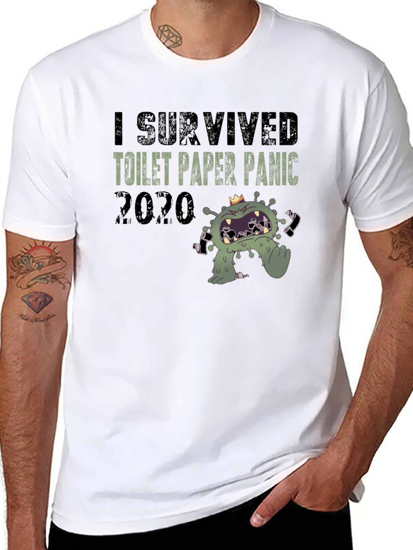 I Survived Toilet Paper Panic 2020 Novelty T-Shirt