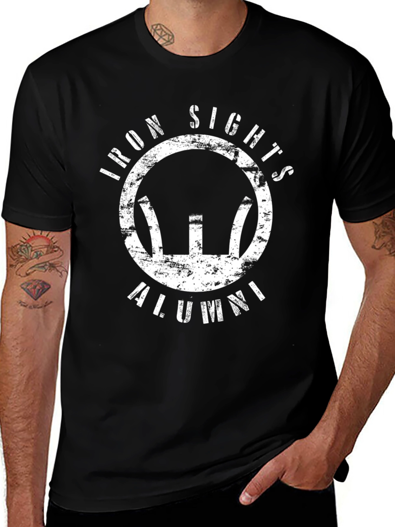 Iron Sights Alumni Black Graphic T-Shirt