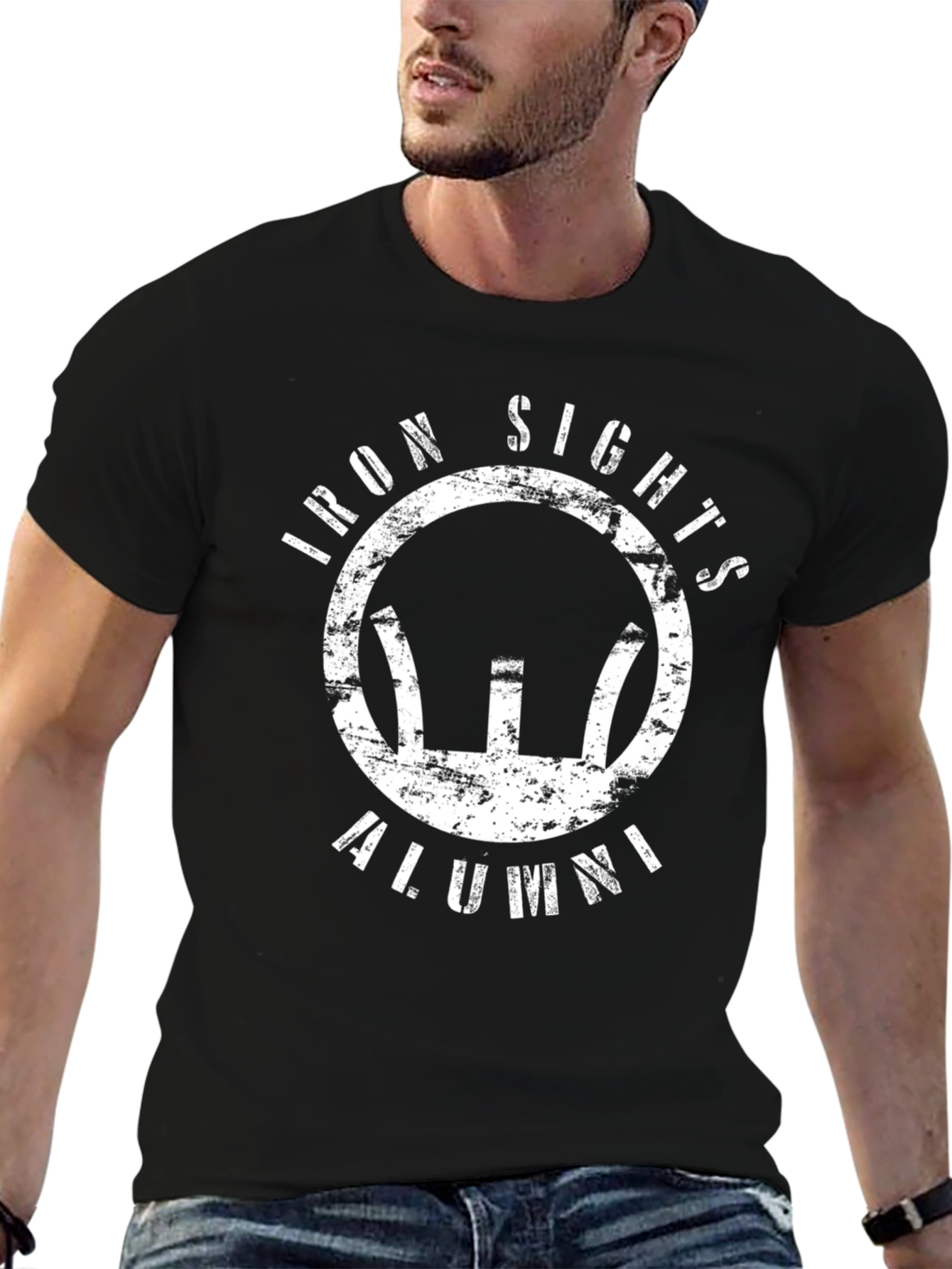 Iron Sights Alumni Black Graphic T-Shirt