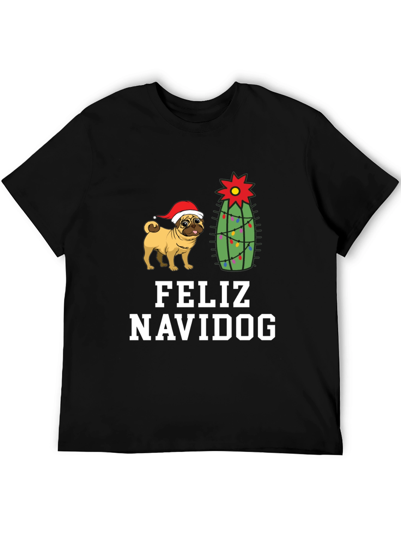 Feliz Navidog Christmas Pug T-Shirt