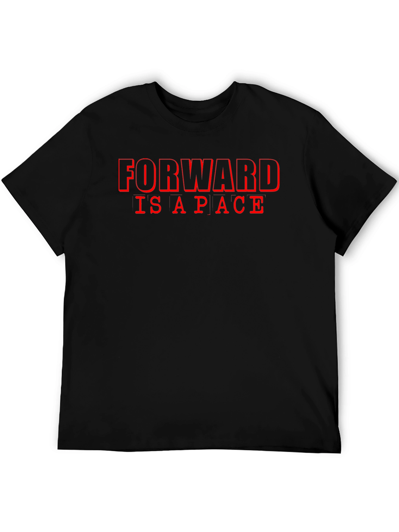 Forward Is A Pace Graphic Tee - Black