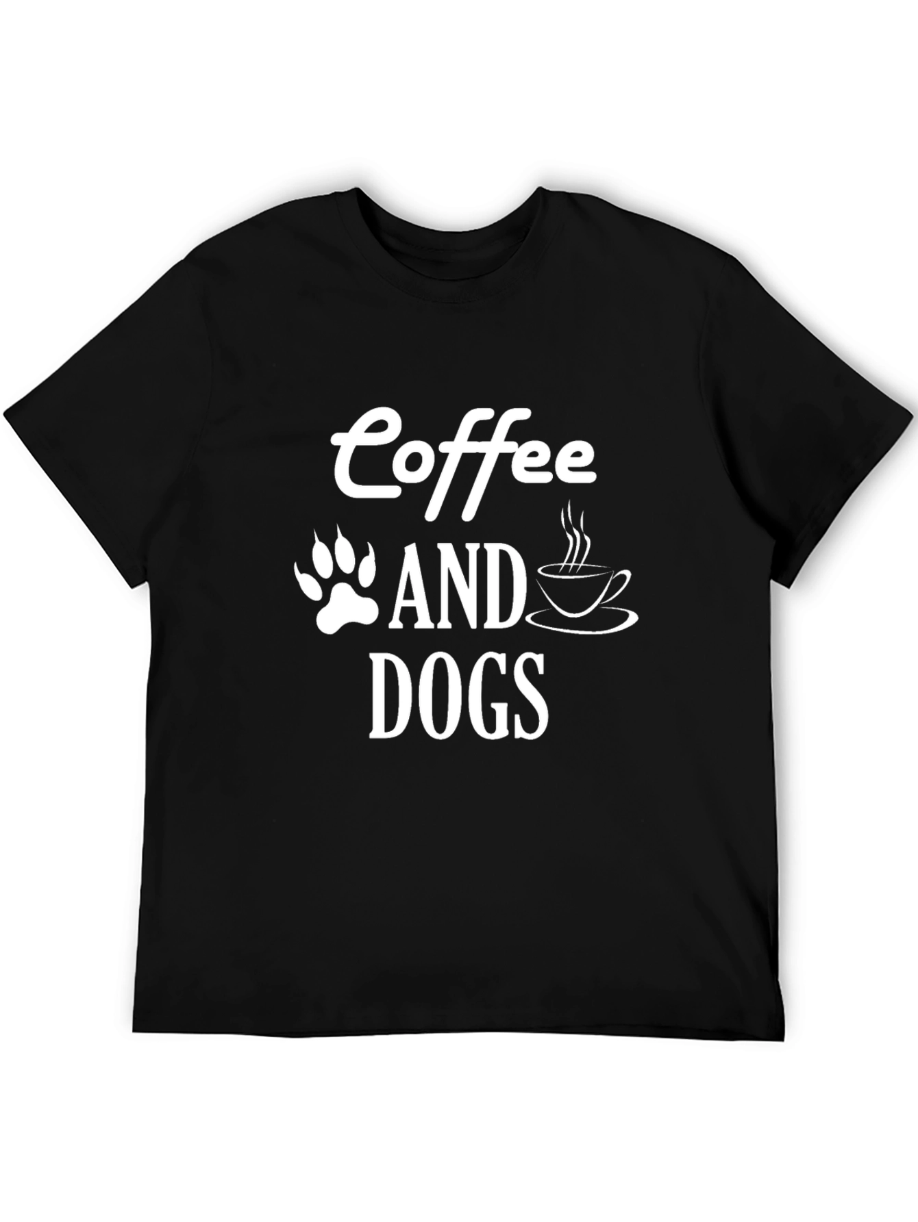 Coffee and Dogs T-Shirt - Unisex Black Tee
