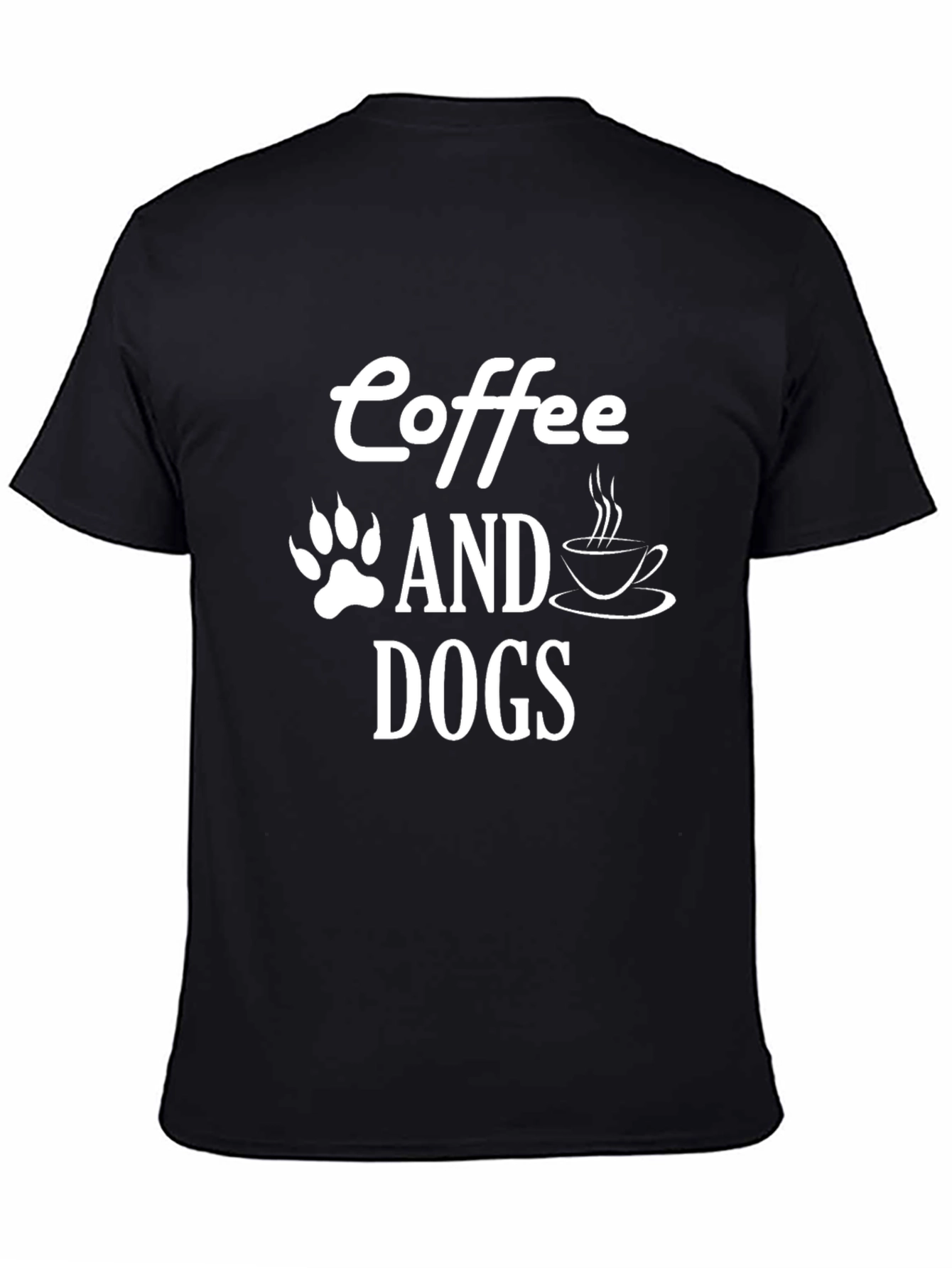 Coffee and Dogs T-Shirt - Unisex Black Tee