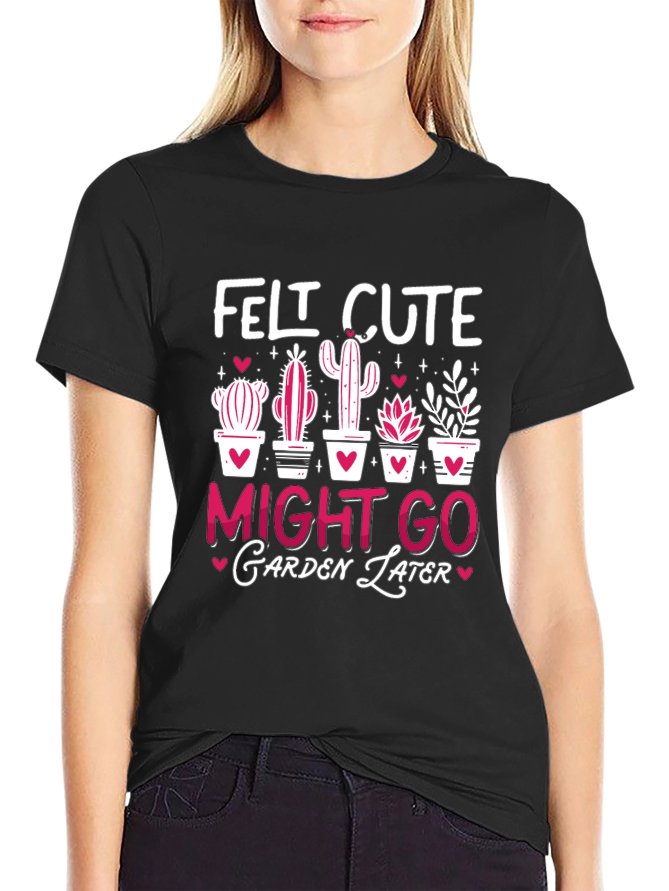 Felt Cute Cactus Graphic Tee