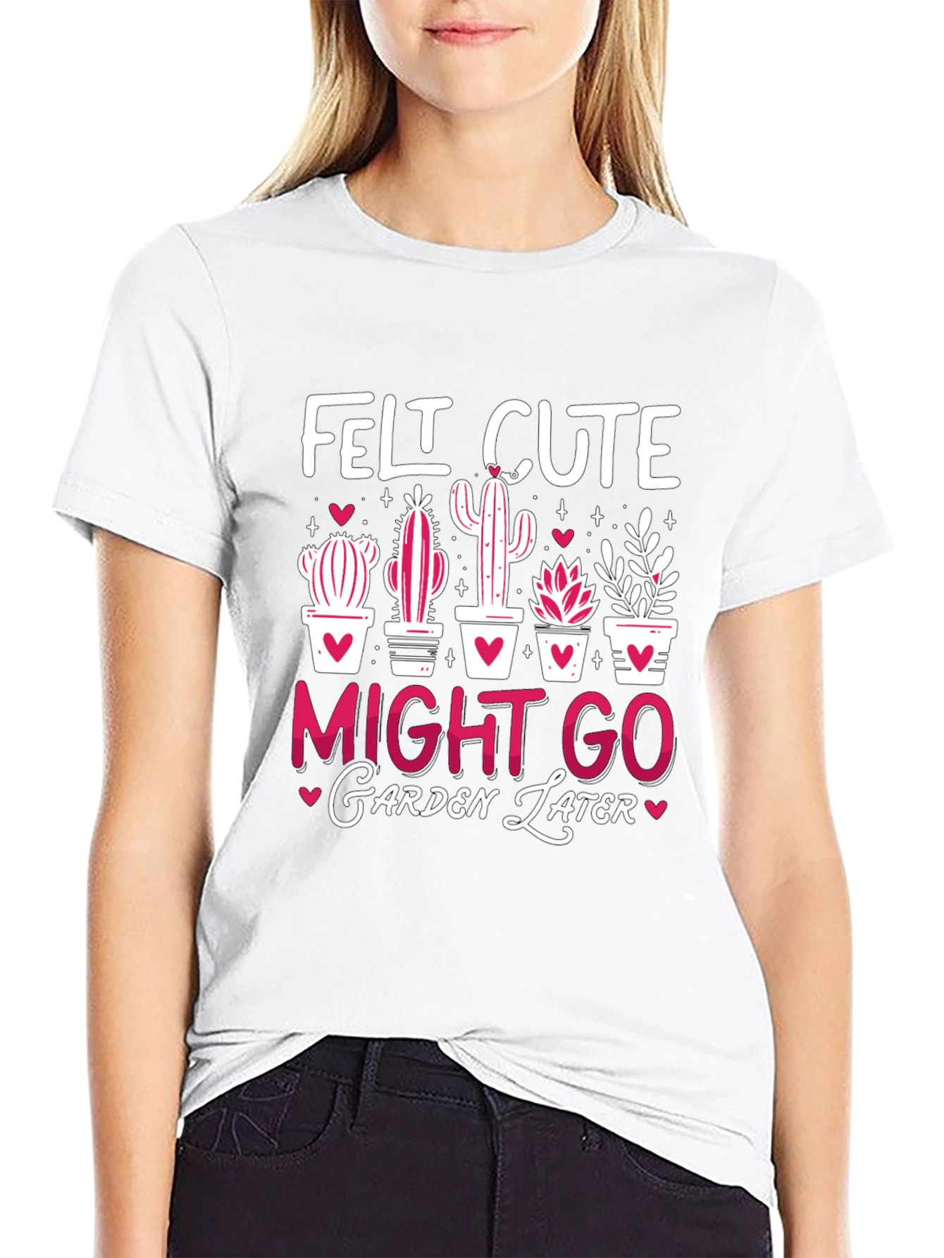 Felt Cute Cactus Graphic Tee