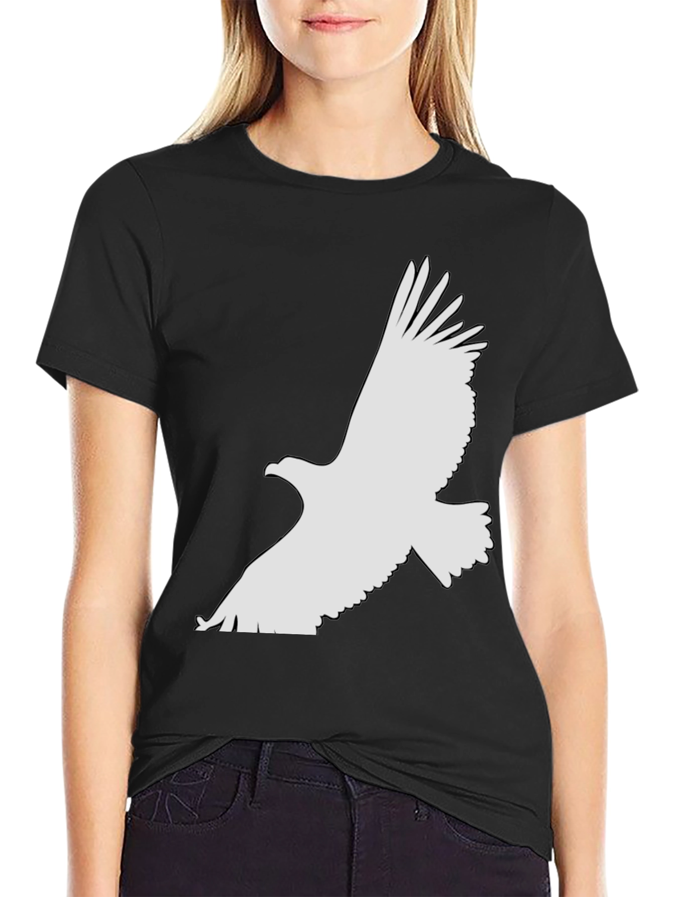 Mens Black Eagle Graphic Tee