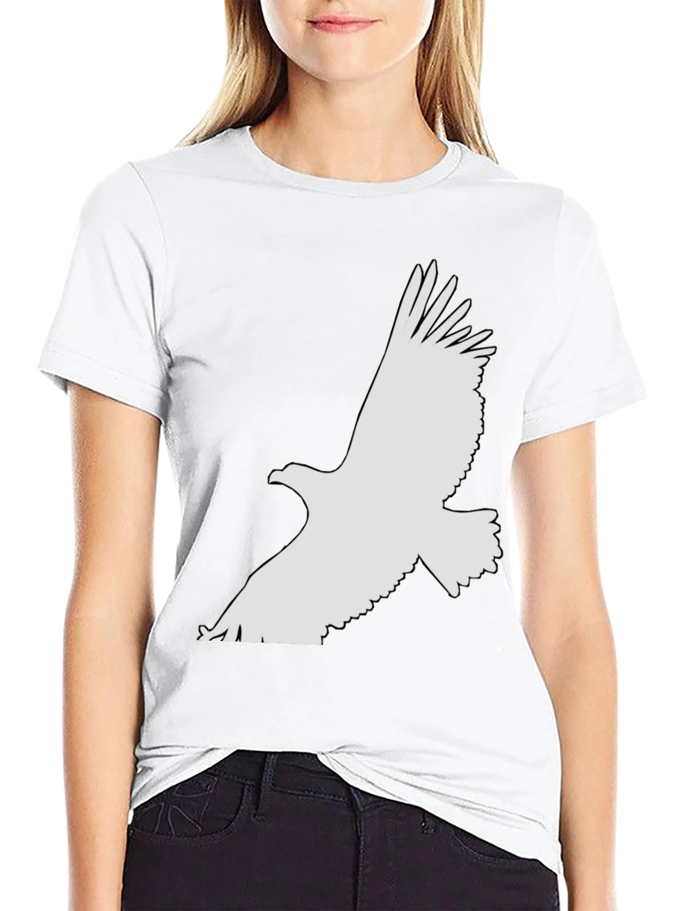 Mens Black Eagle Graphic Tee