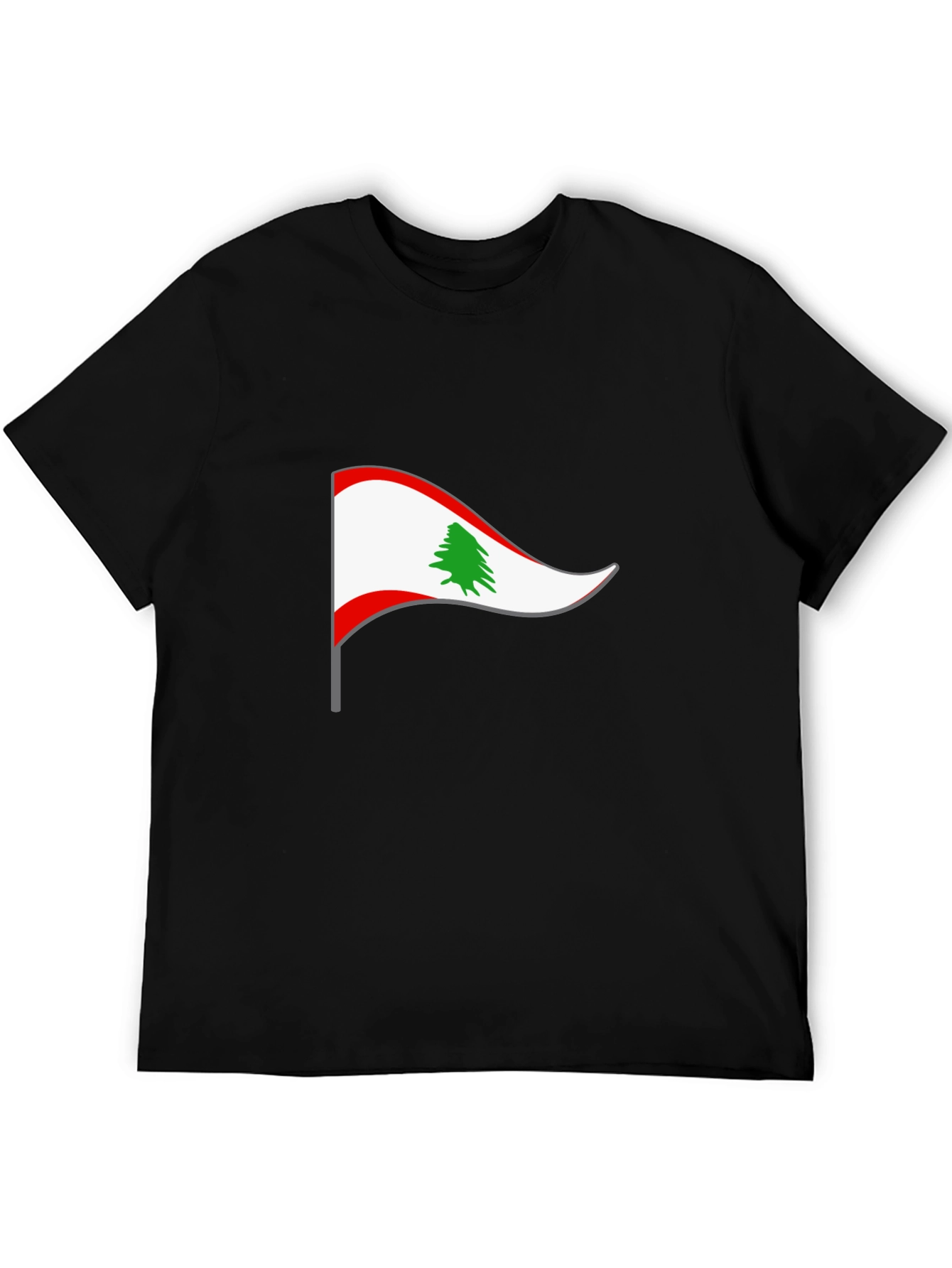 Lebanon Flag Graphic Tee - Black T-Shirt