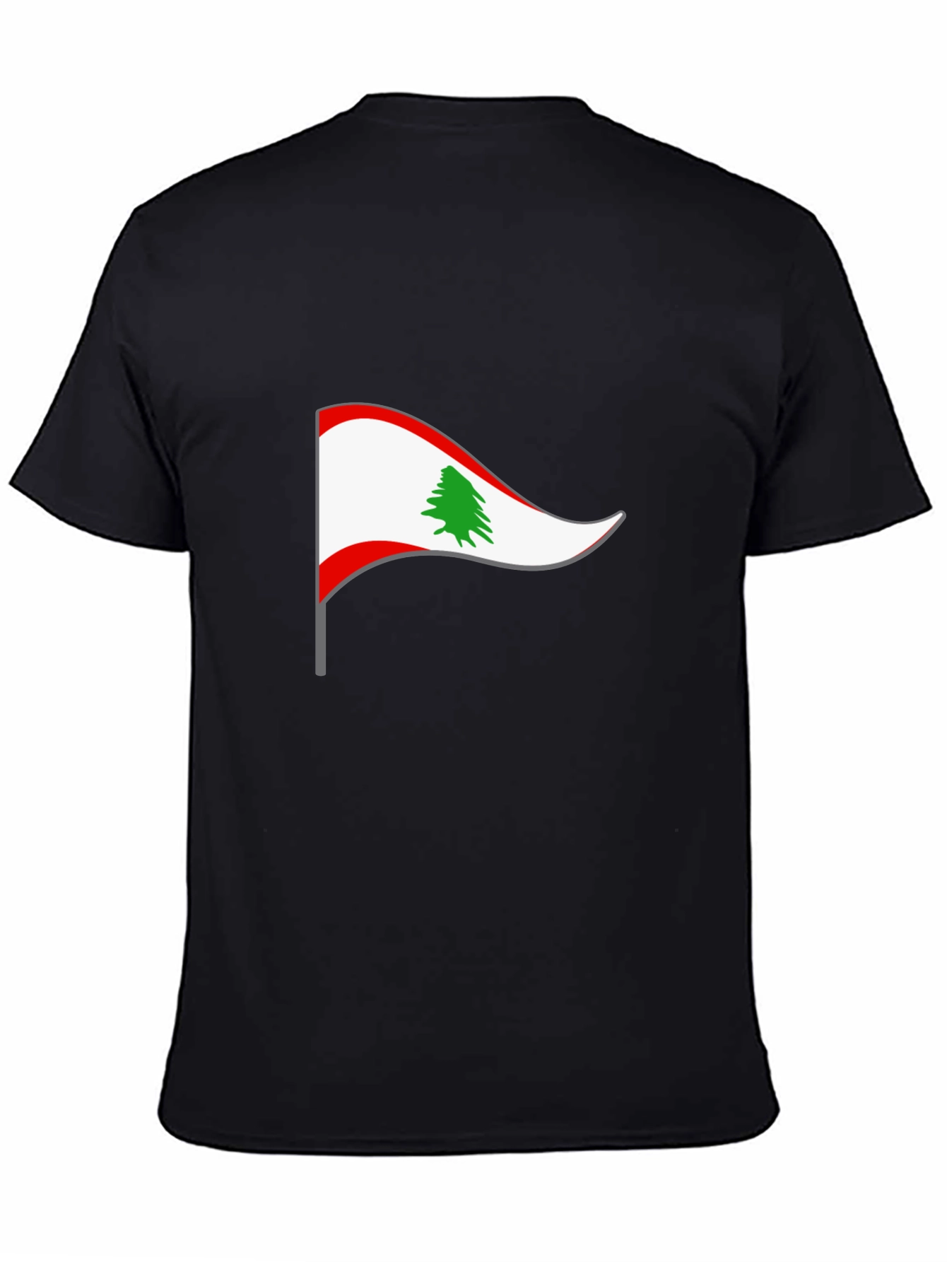 Lebanon Flag Graphic Tee - Black T-Shirt