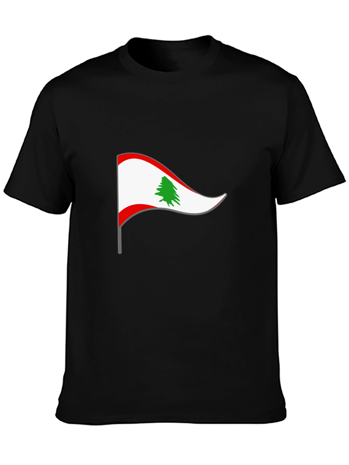Lebanon Flag Graphic Tee - Black T-Shirt