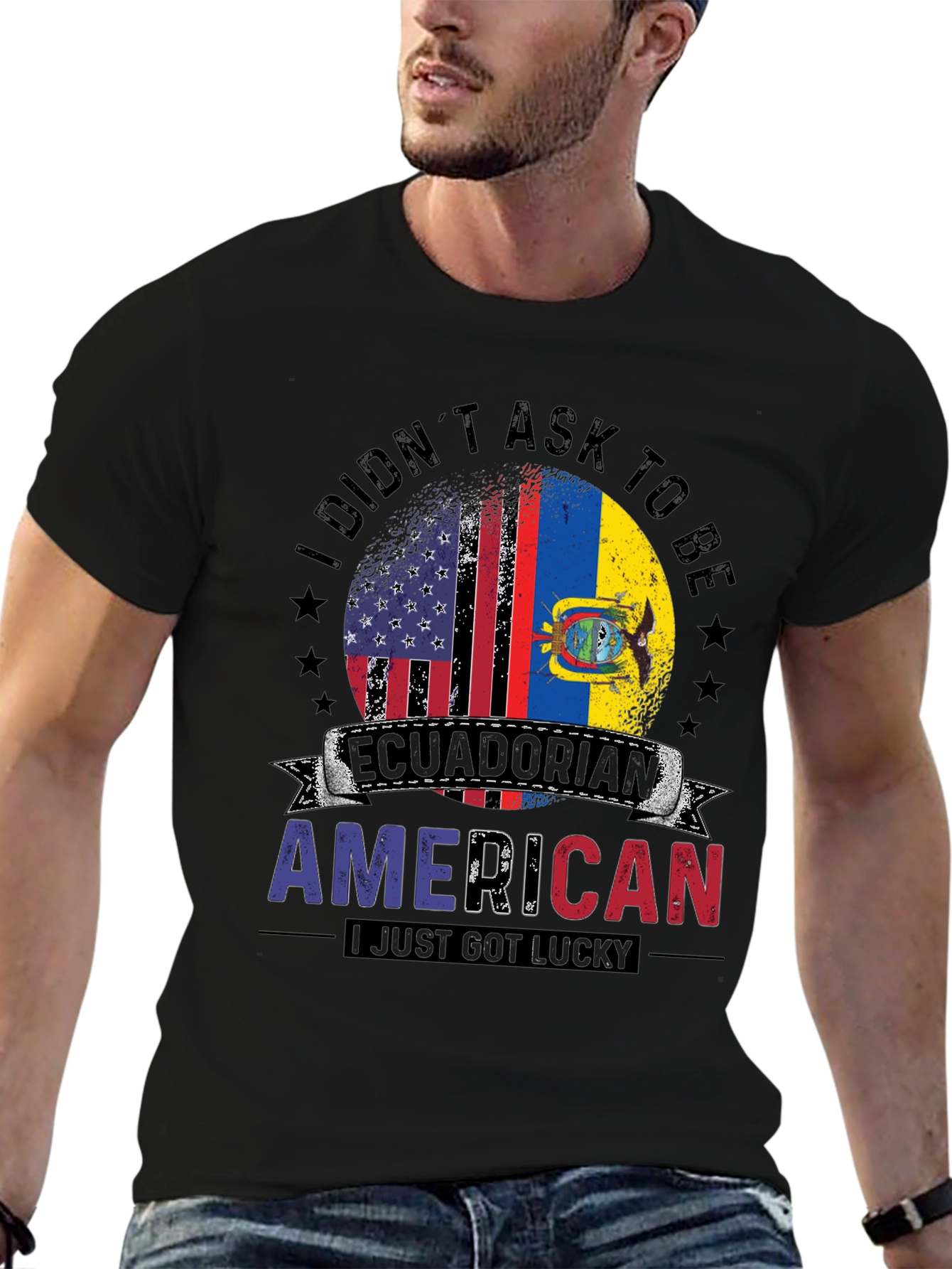 Ecuadorian American T-Shirt - Dual Flag Pride