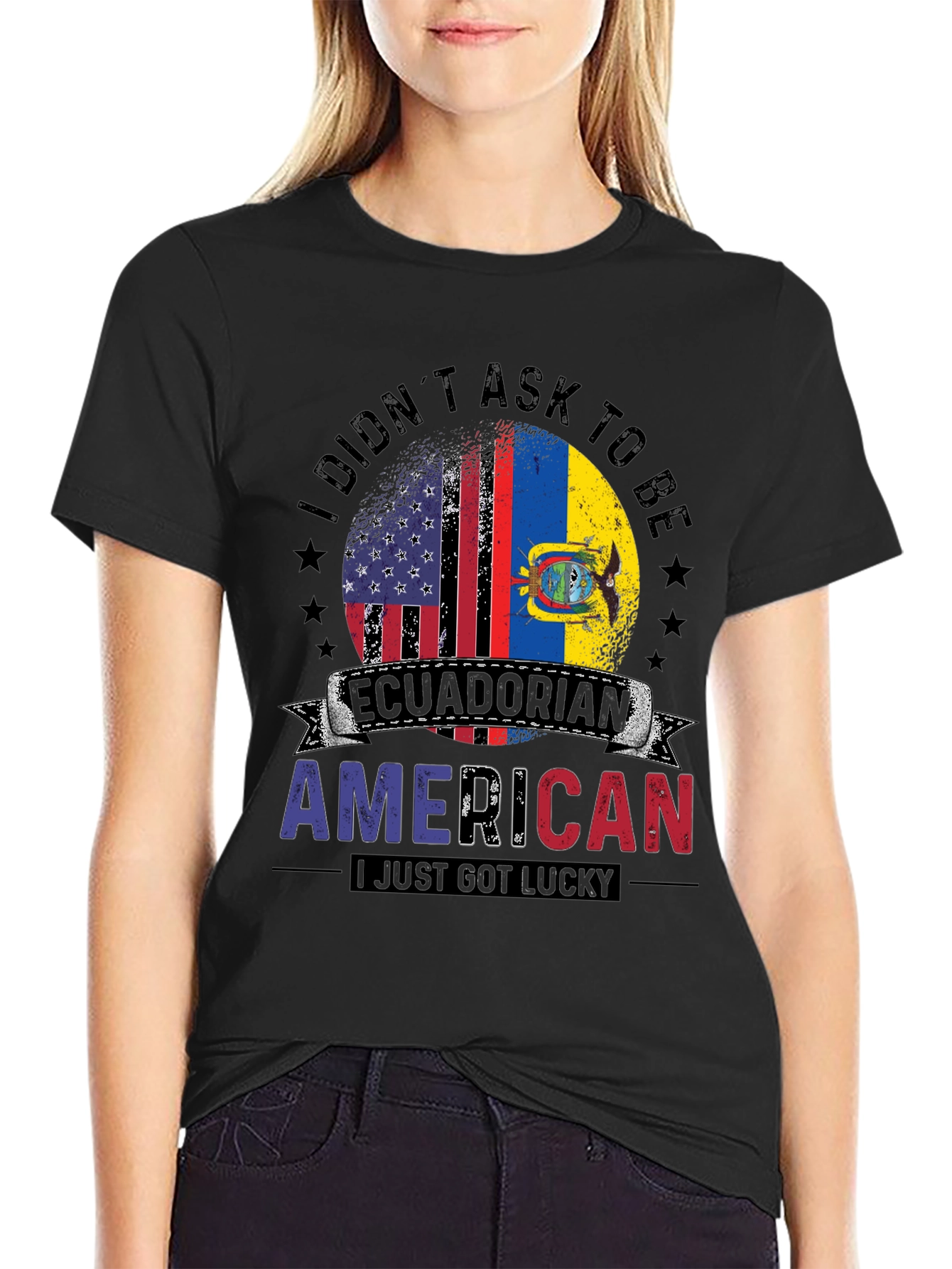 Ecuadorian American T-Shirt - Dual Flag Pride