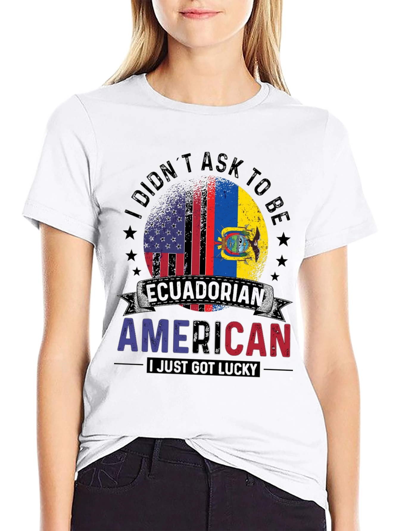 Ecuadorian American T-Shirt - Dual Flag Pride