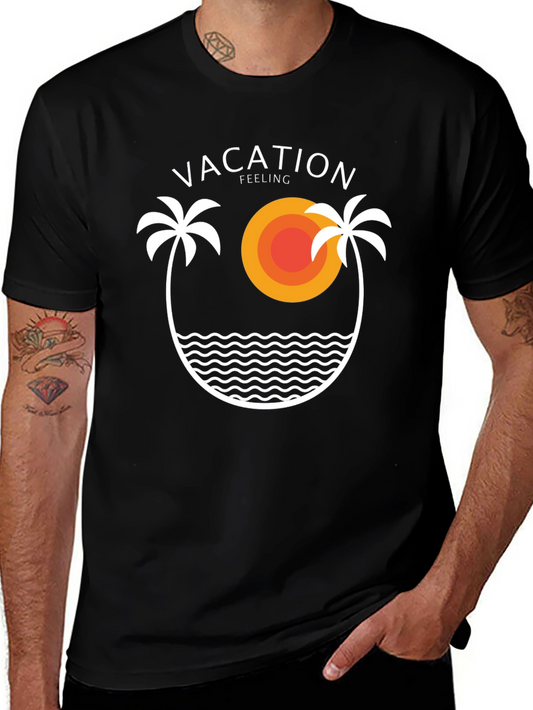 Vacation Feeling Black T-Shirt