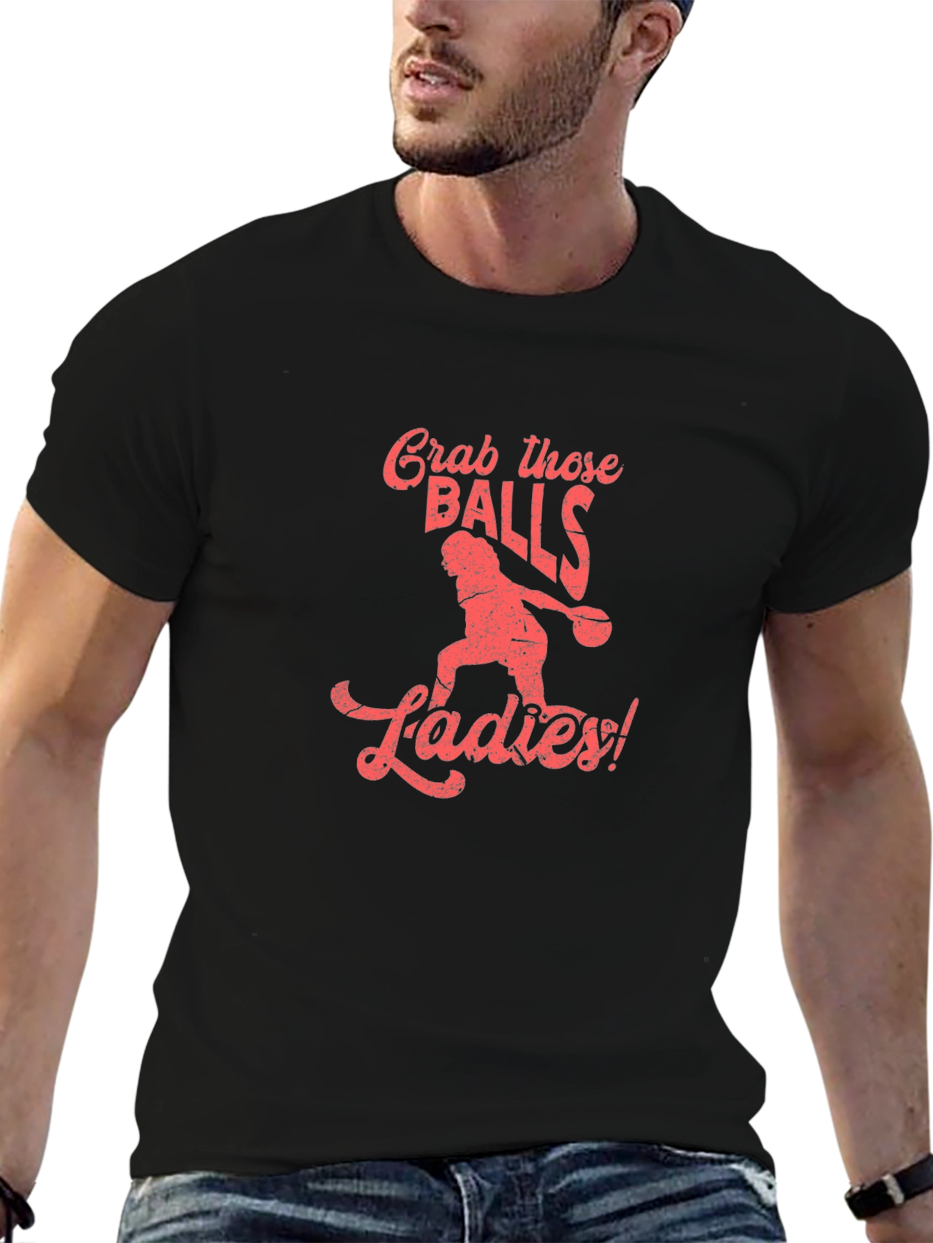 Grab Those Balls Ladies! Funny Bowling T-Shirt
