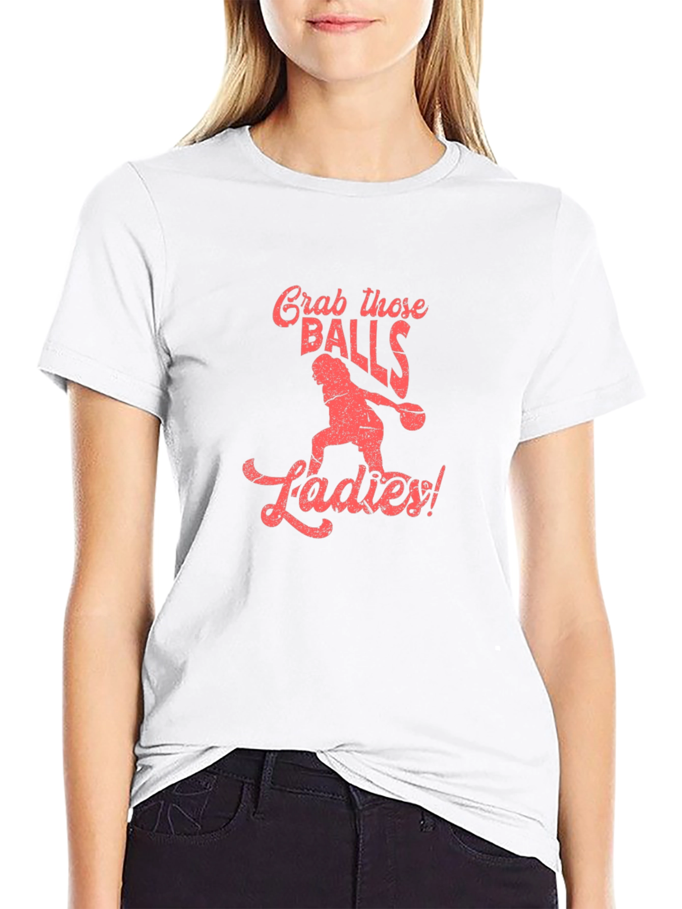Grab Those Balls Ladies! Funny Bowling T-Shirt