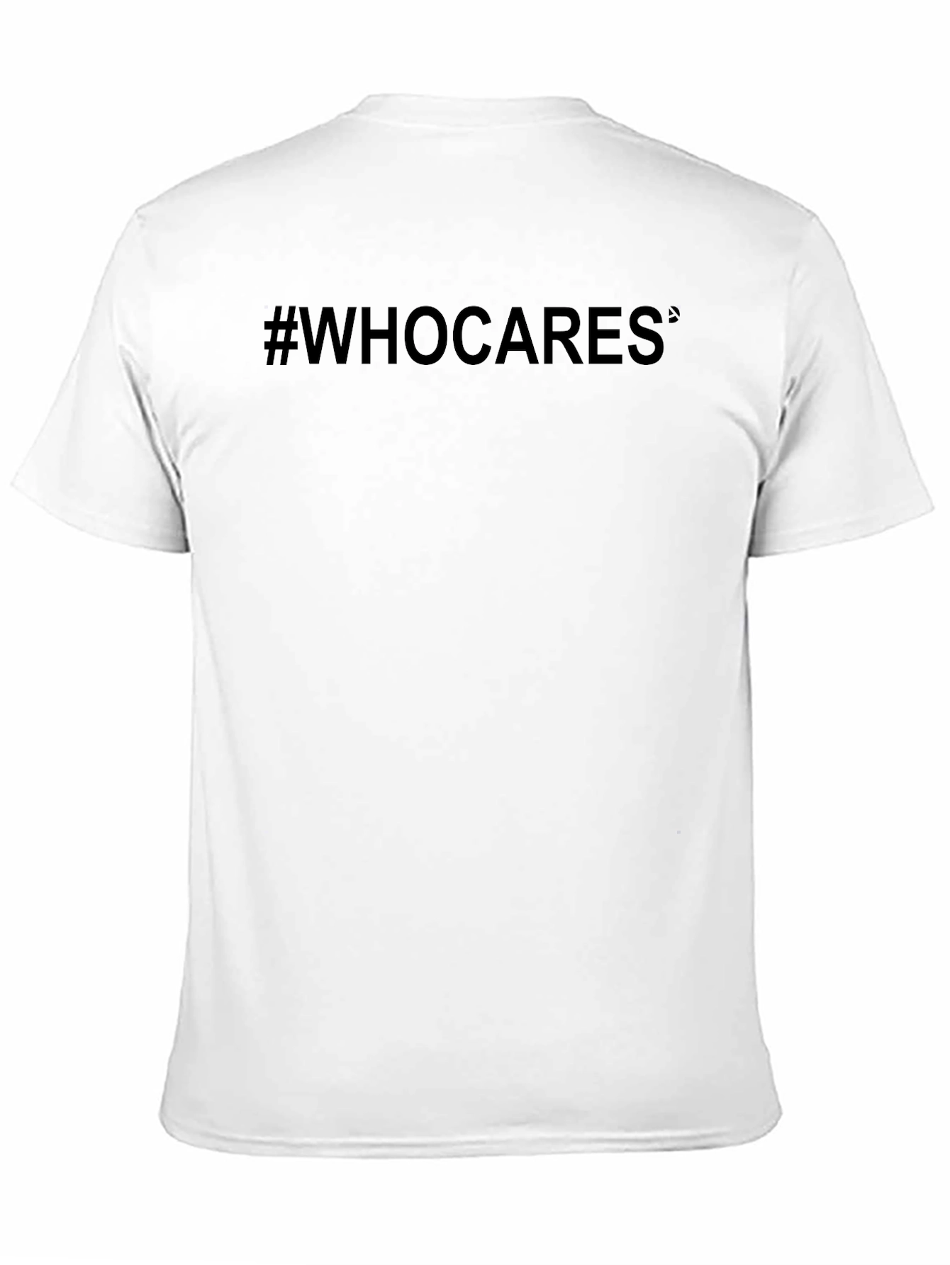 #WHOCARES Black T-Shirt - Mens Crew Neck Tee