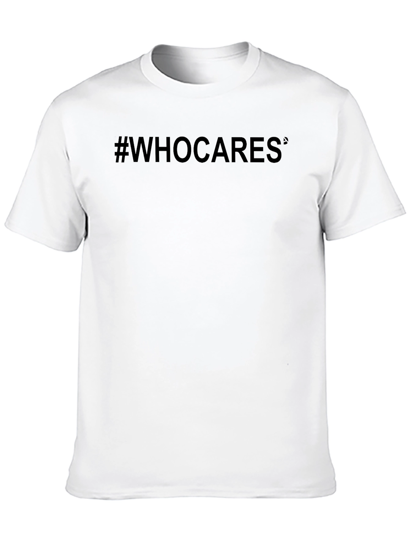 #WHOCARES Black T-Shirt - Mens Crew Neck Tee