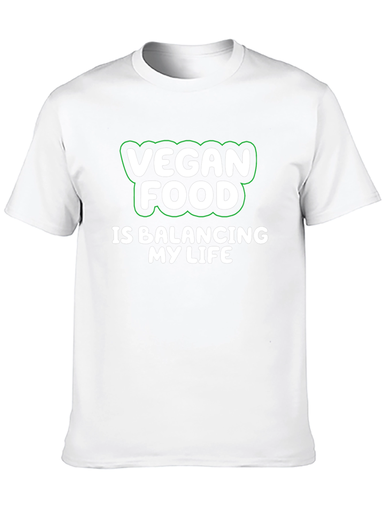 Vegan Food Balancing Life T-Shirt - Black