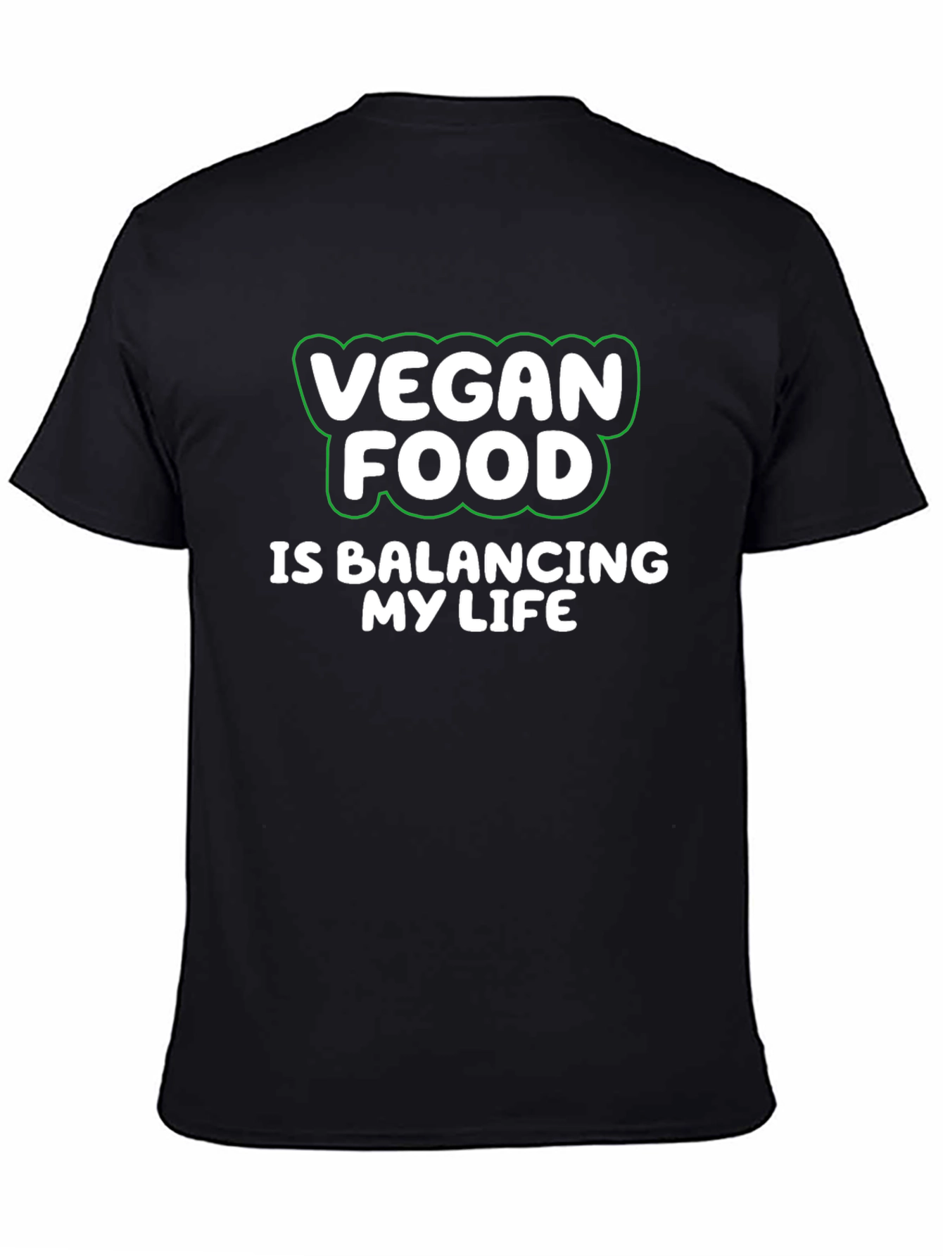 Vegan Food Balancing Life T-Shirt - Black