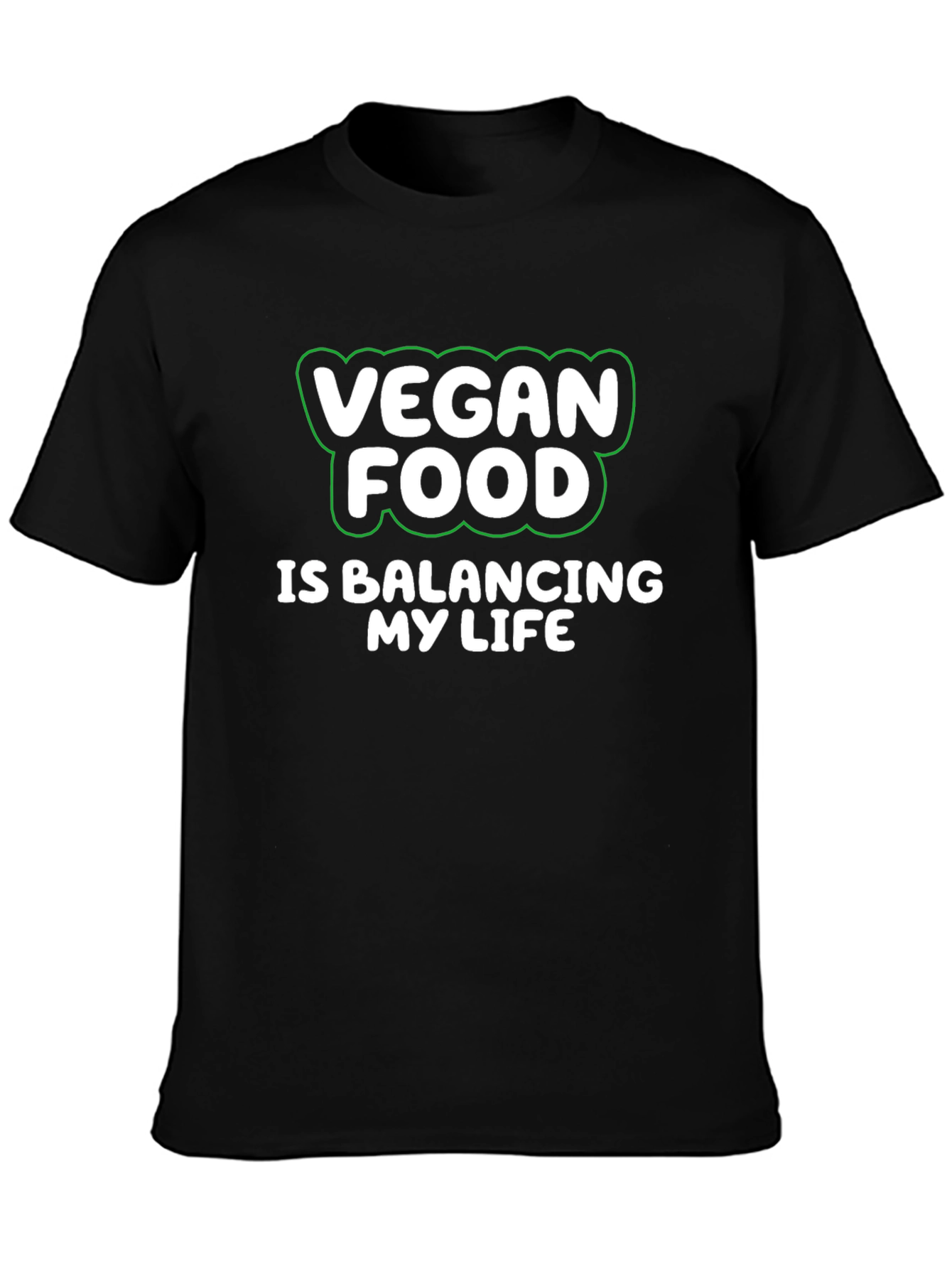 Vegan Food Balancing Life T-Shirt - Black
