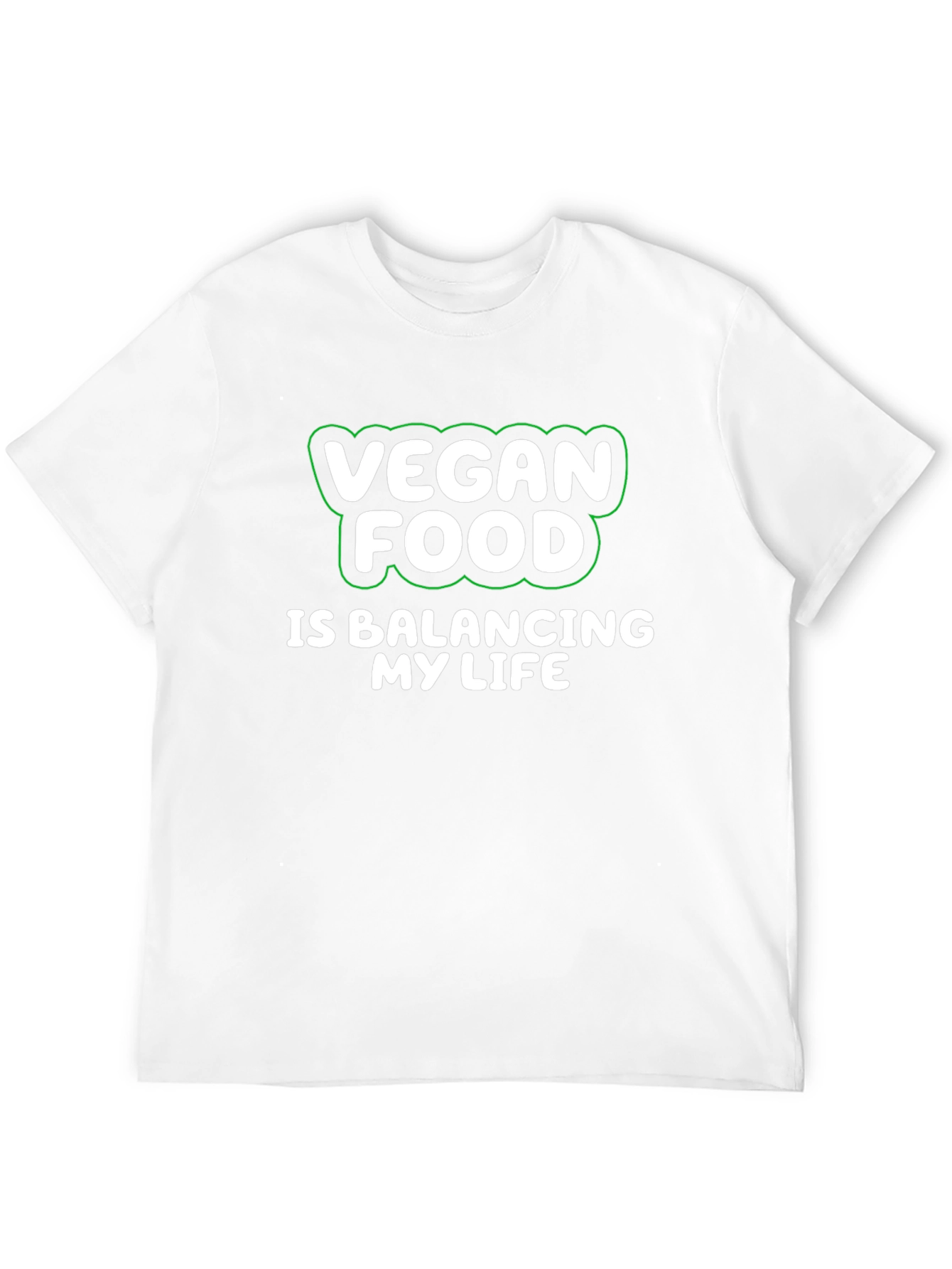 Vegan Food Balancing Life T-Shirt - Black
