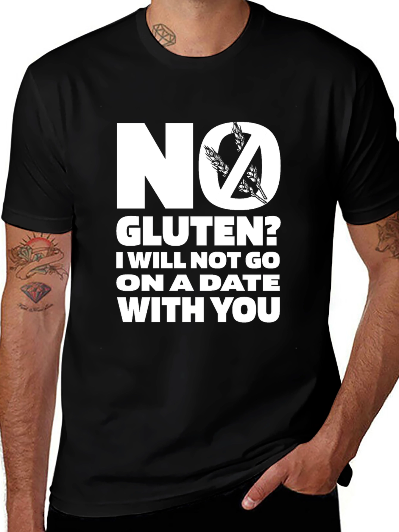 No Gluten Date Tee - Funny T-Shirt
