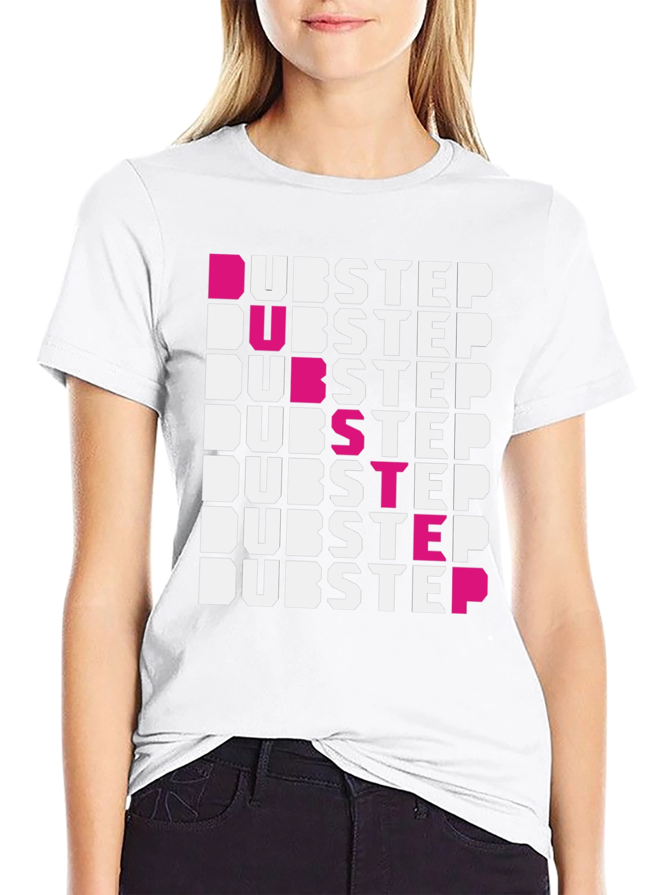Dubstep Graphic Print Black T-Shirt