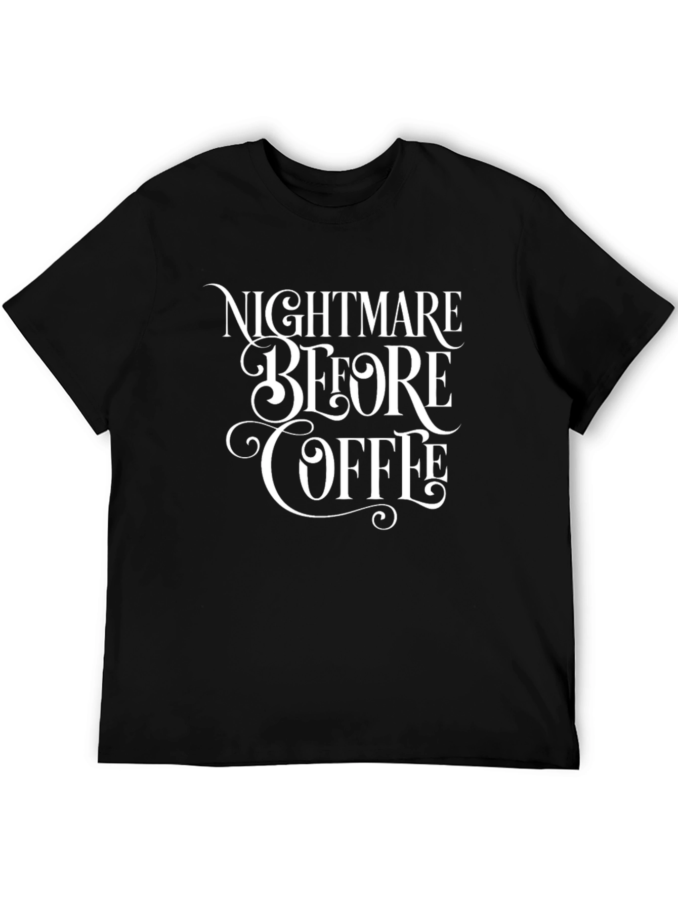 Nightmare Before Coffee Graphic Tee - Black