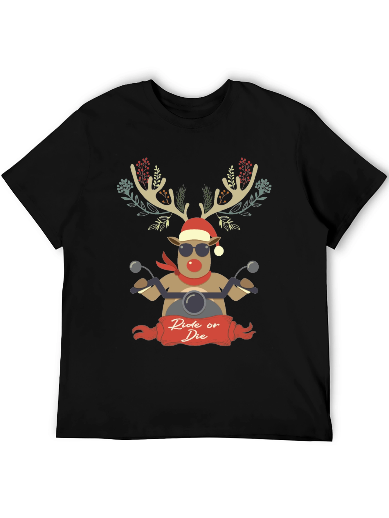 Ride or Die Reindeer Christmas T-Shirt