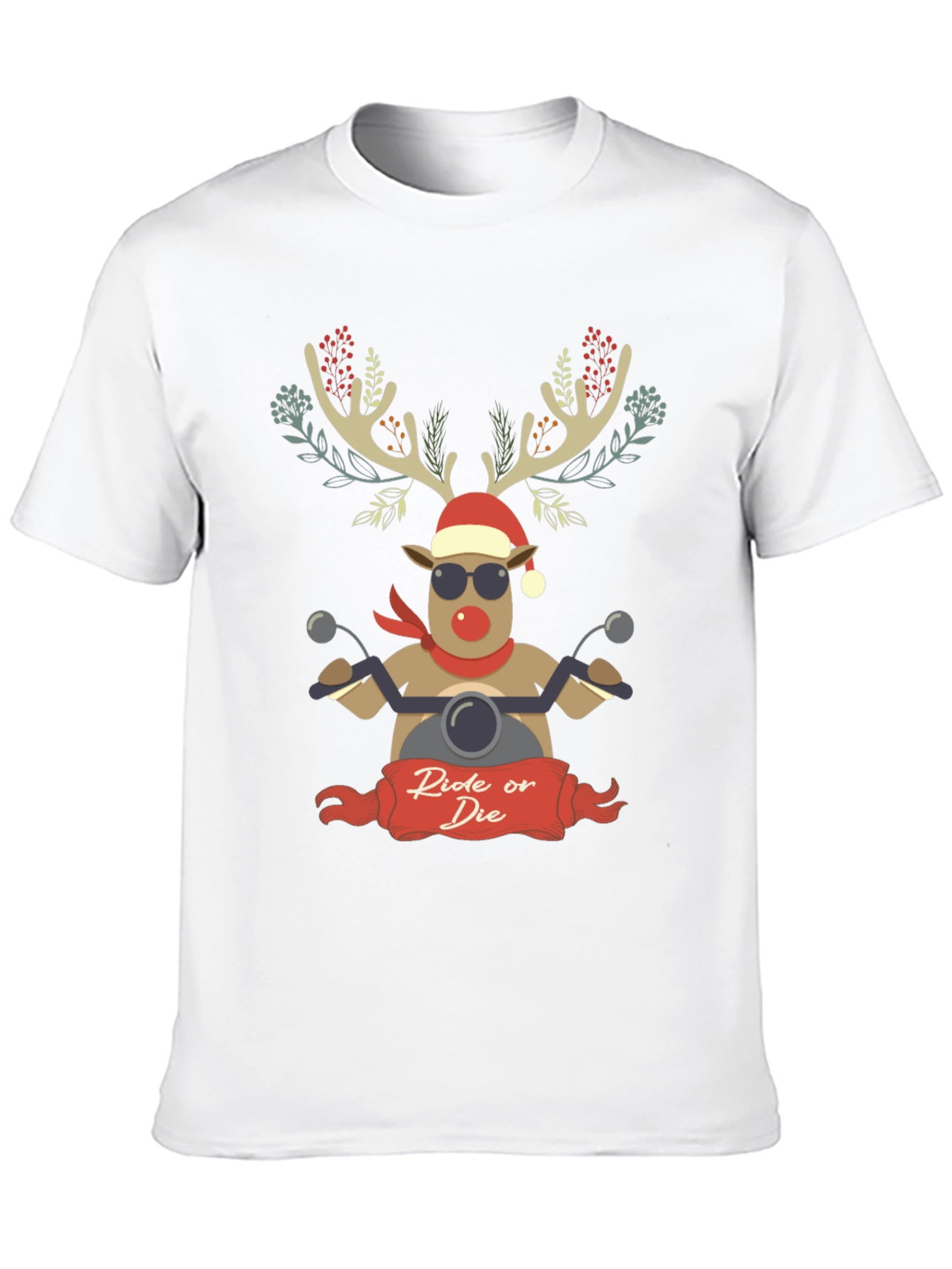Ride or Die Reindeer Christmas T-Shirt