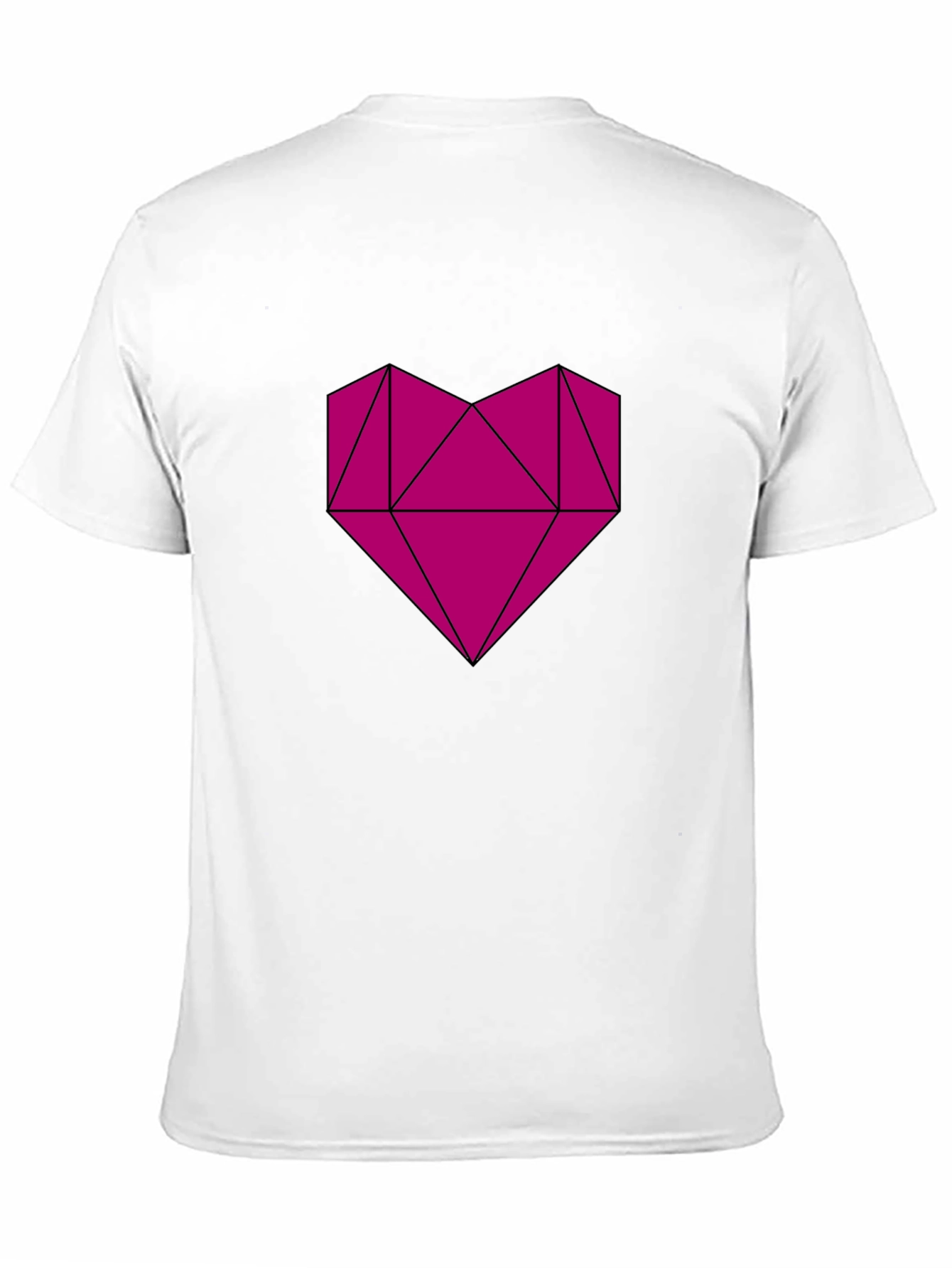 Geometric Heart Graphic Tee - Modern Casual Style