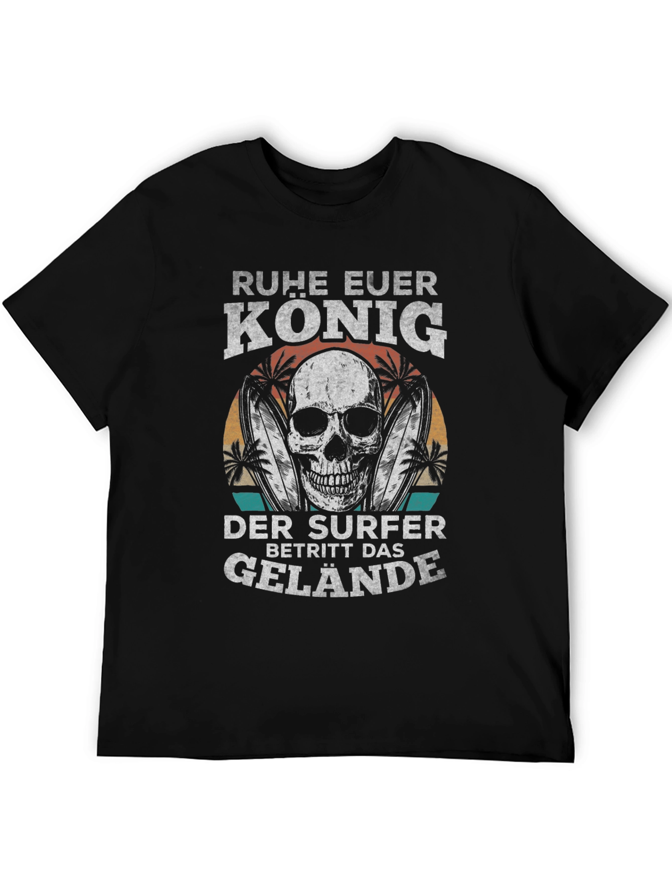 Ruhe Euer Konig Surfer Black Graphic Tee