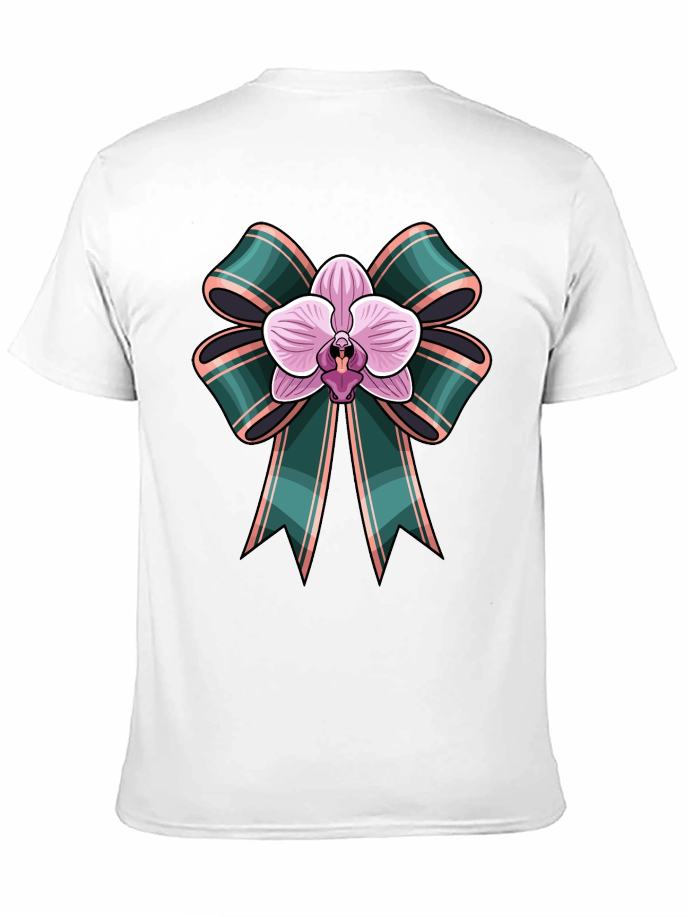 Orchid Bow Graphic Tee - Stylish Casual Wear