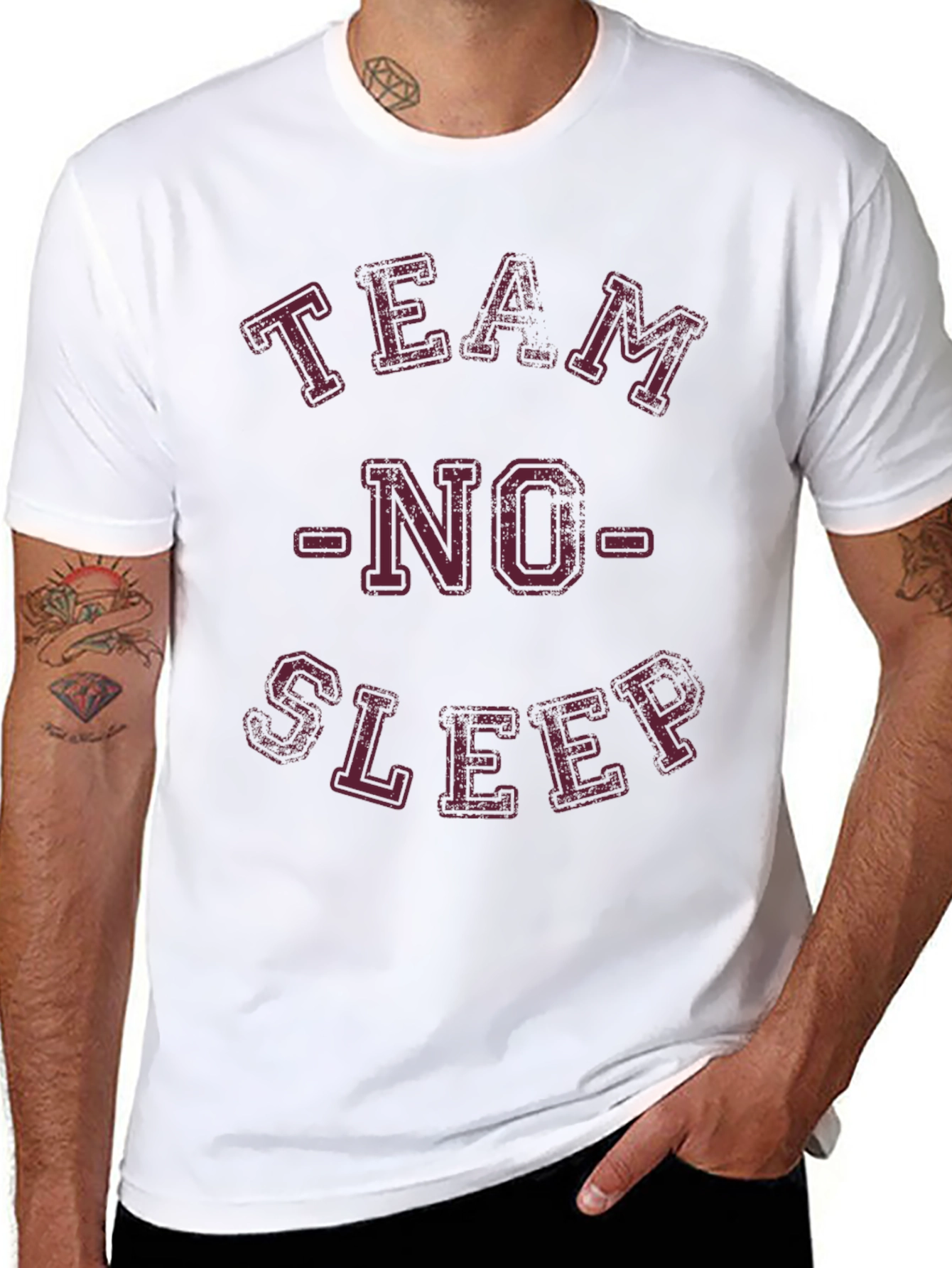 Team No Sleep Black Graphic T-Shirt