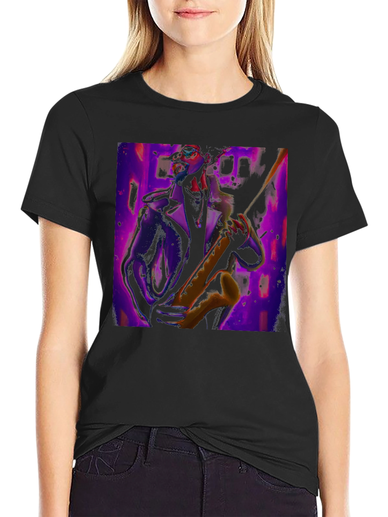 Jazz Saxophone Player Graphic Tee
