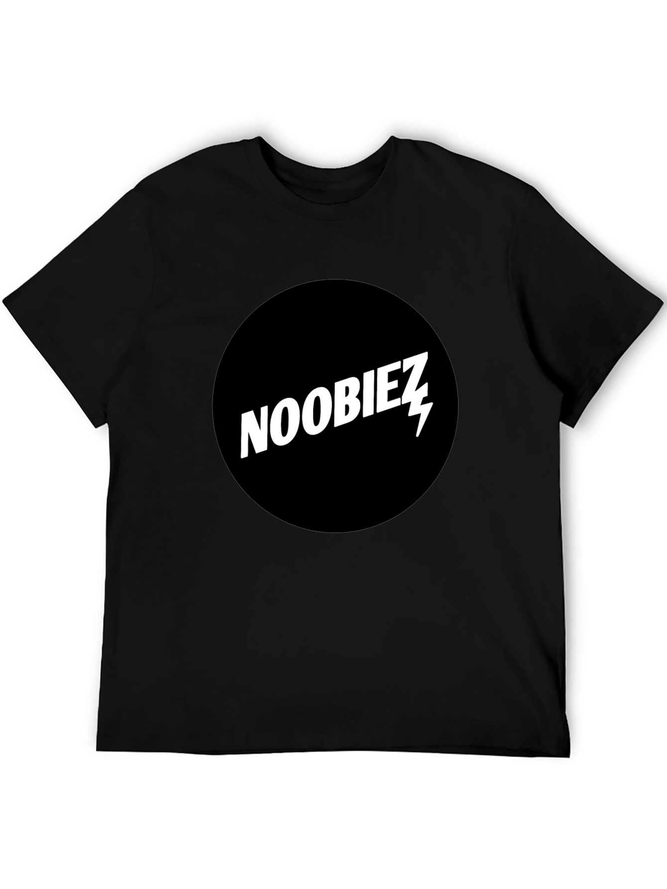 Noobiez Graphic Tee - Black Cotton Crew Neck T-Shirt